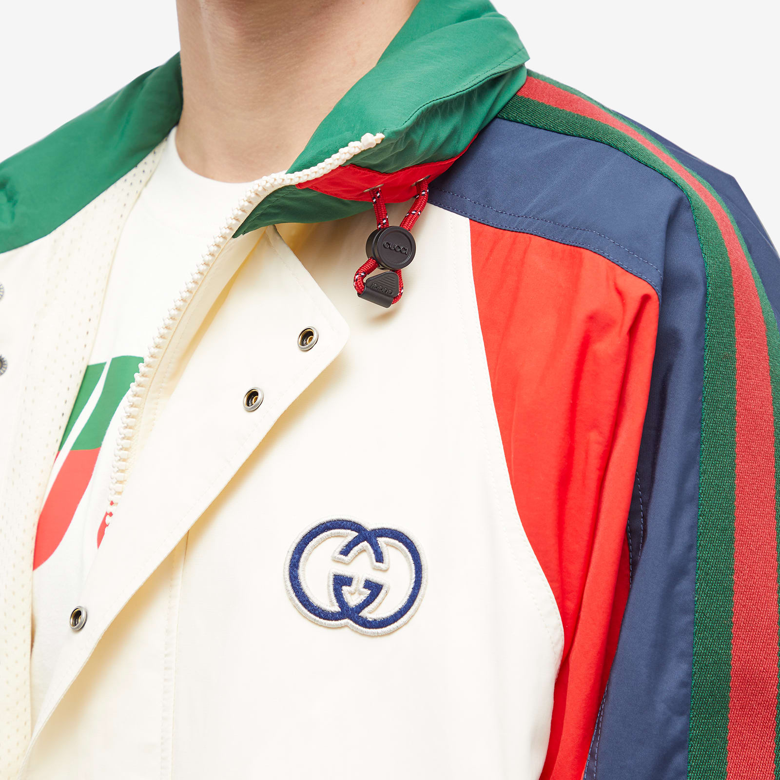 【関税＆送料込み】Gucci Web Jacket Gucci Web stripe-detailed Jacket | Blue | FARFETCH