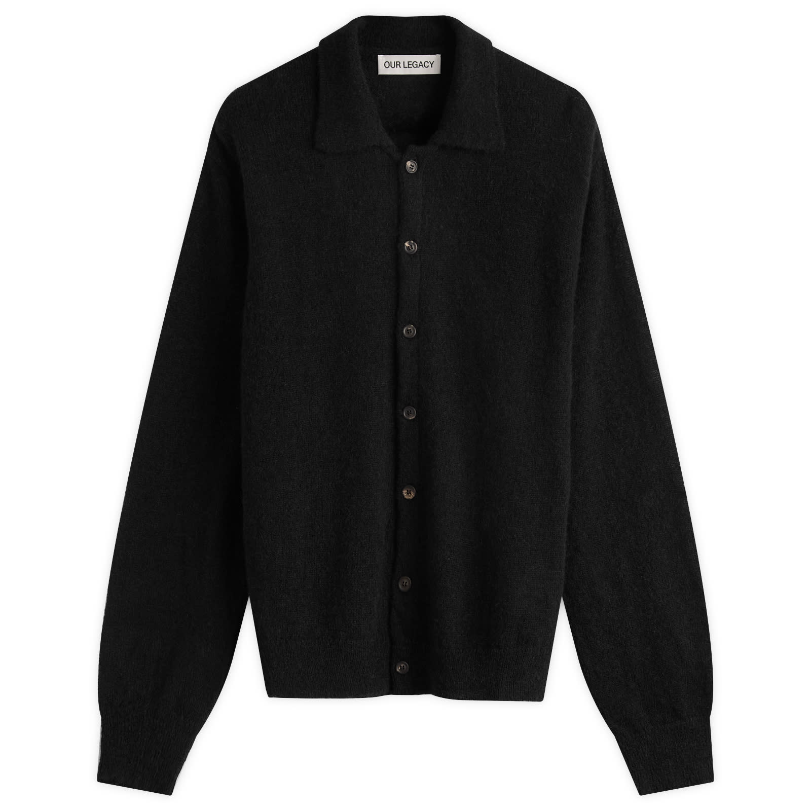 Our Legacy Evening Polo Black Fuzzy Alpaca | END. (US)