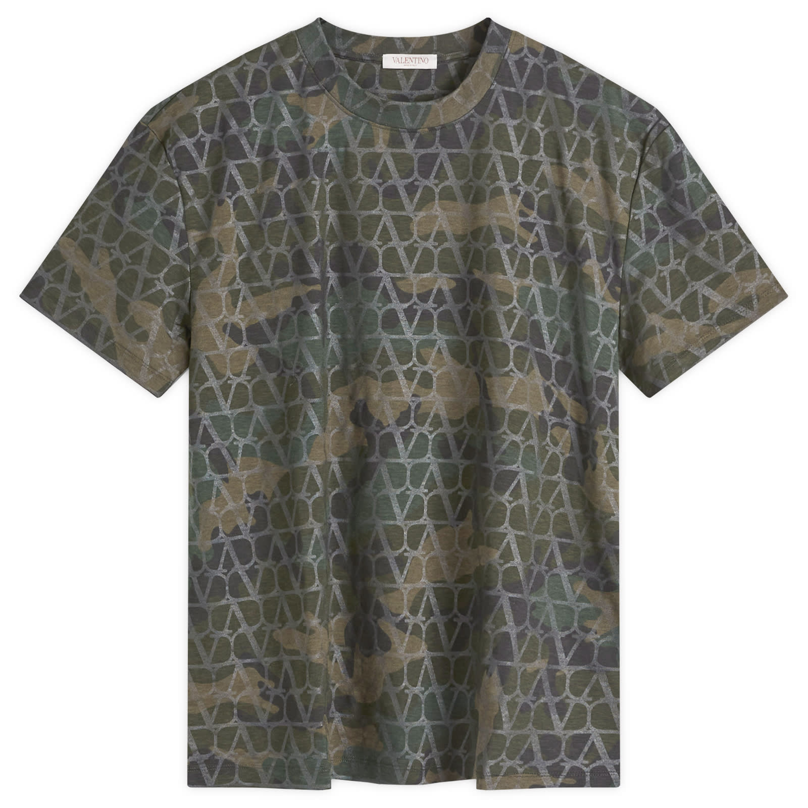 関税込【Valentino】V Logo Camo T Shirt New Authentic Valentino Garavani Men's Camo Camouflage Logo