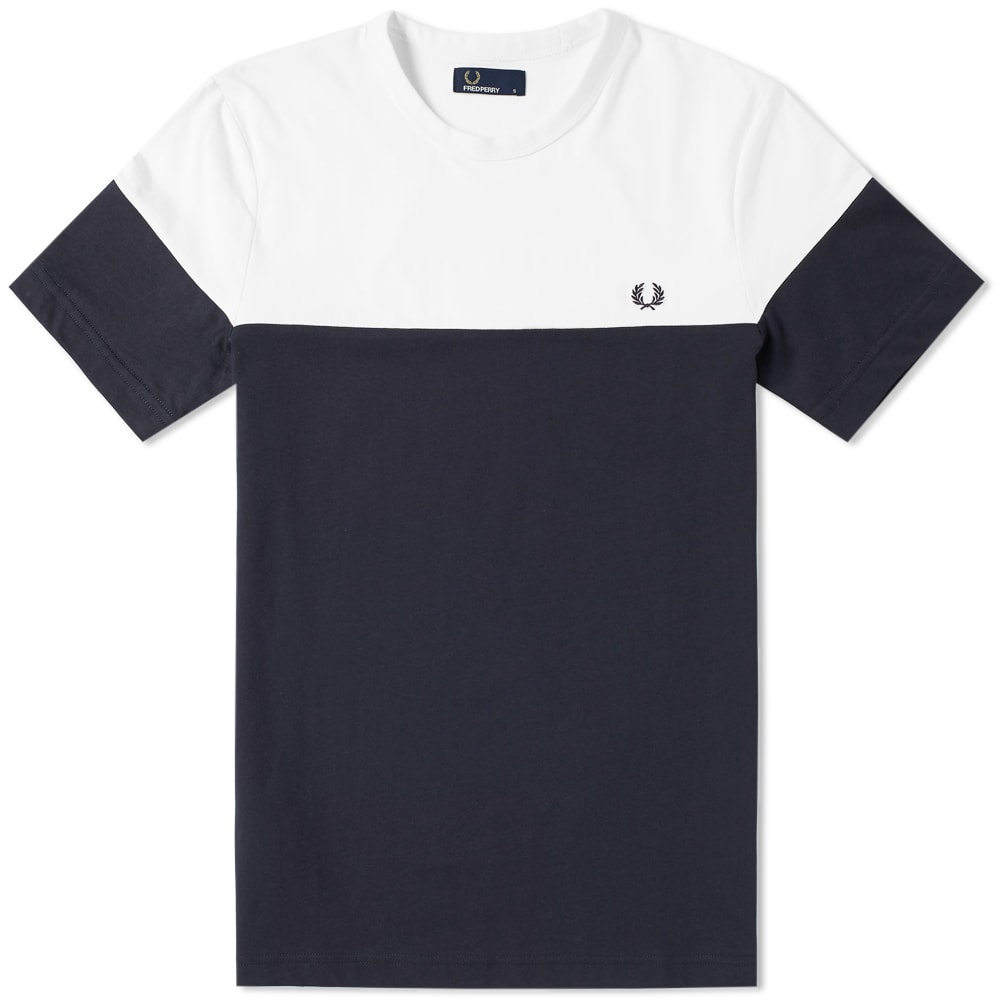 Fred Perry Panelled Tee Navy | END. (US)