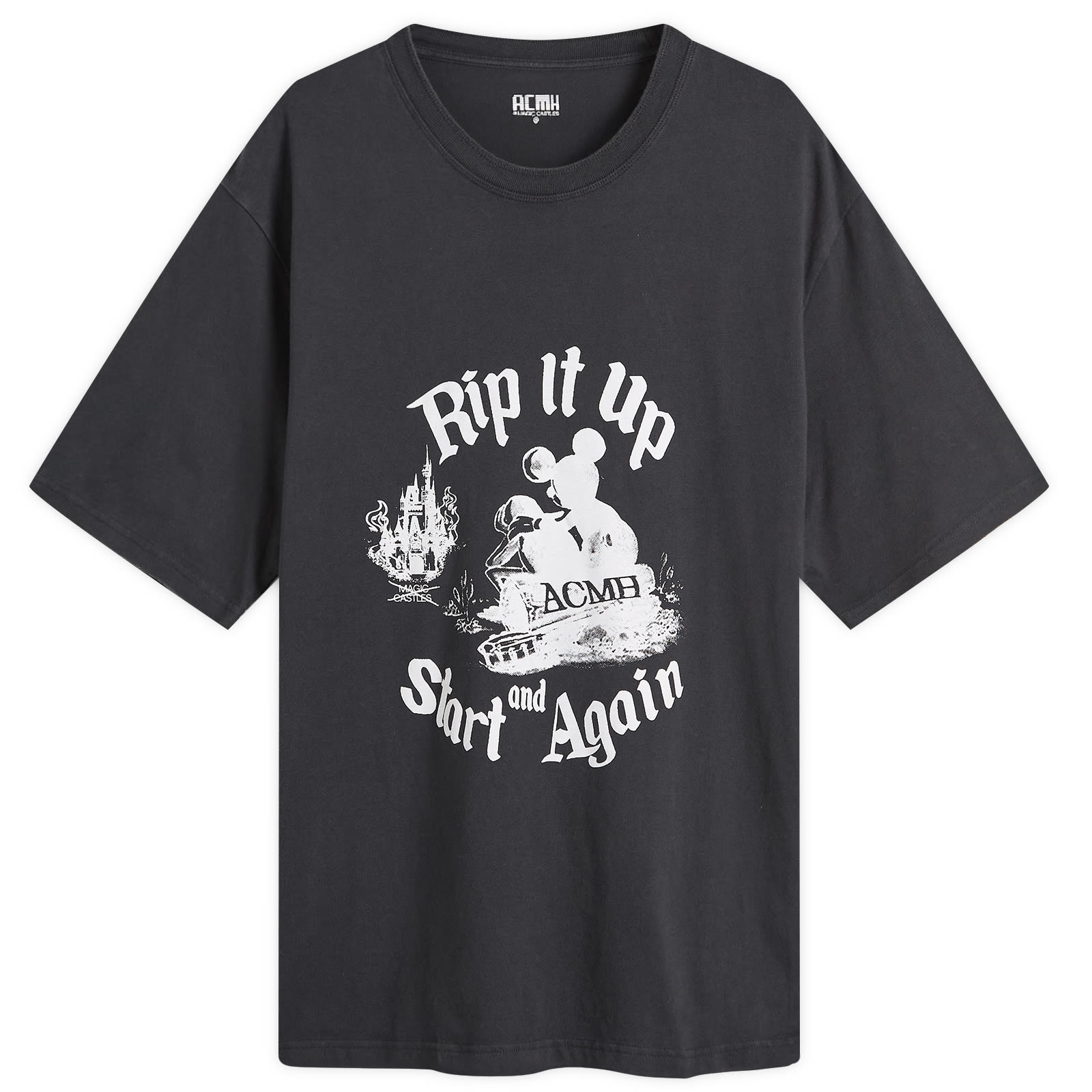 ACMH by Magic Castles — ACMH by Magic Castles Men's Rip It Up T-Shirt in Vintage Black, Size Medium