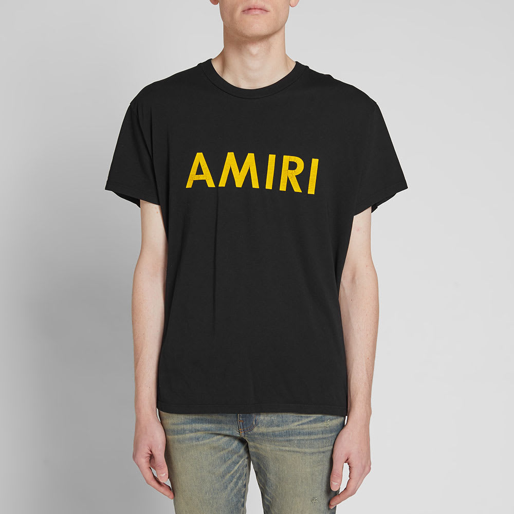 AMIRI Logo Tee Black & Yellow | END. (UK)