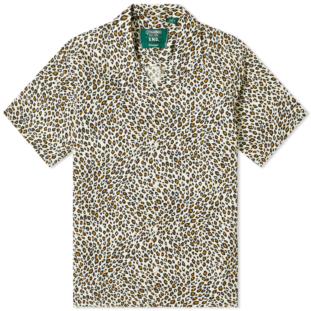 Leopard collar shirt clearance