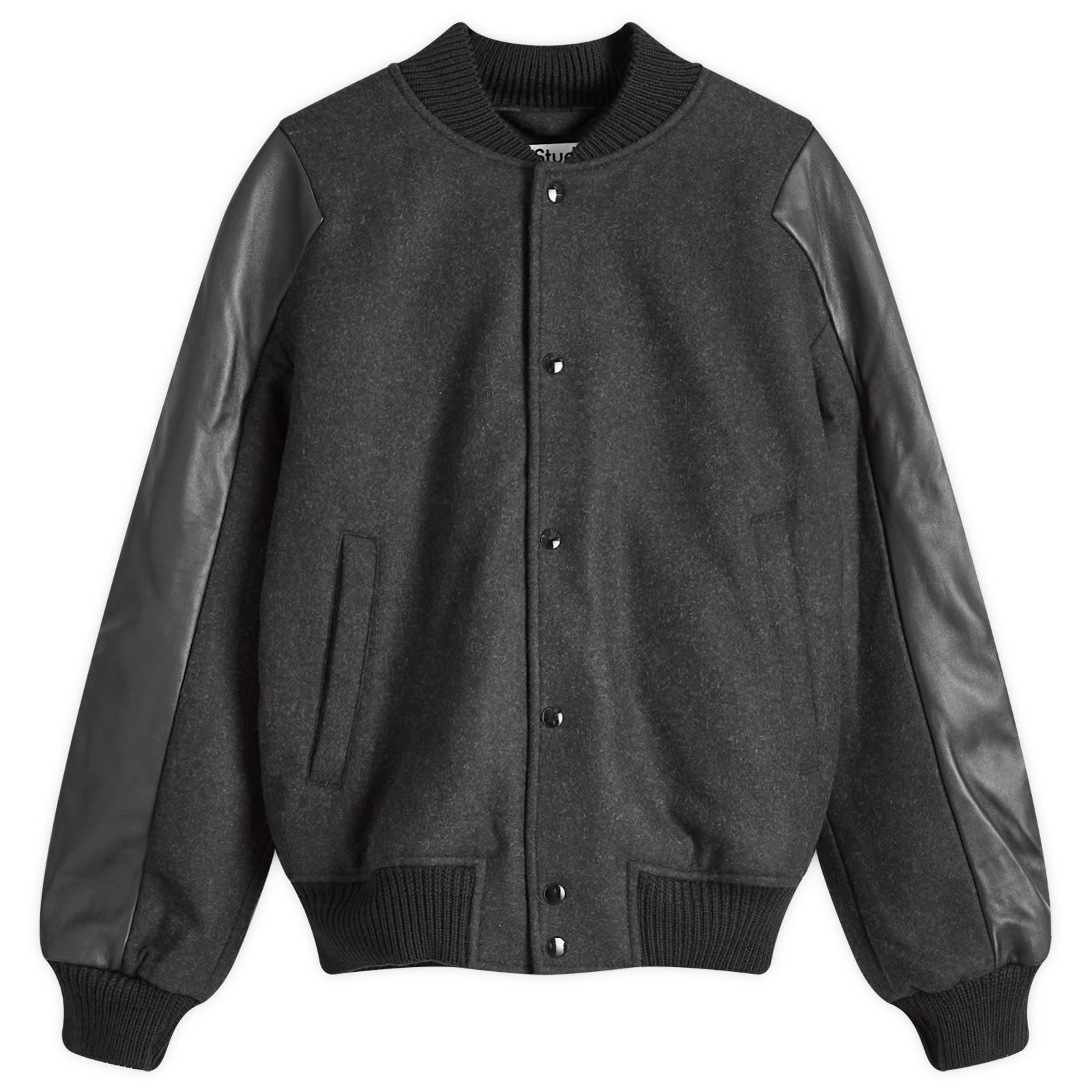 【大人気】Acne Studios Orsity ウール バーシティ ジャケット Acne Studios Orsity Wool Varsity Jacket Dark Grey Melange