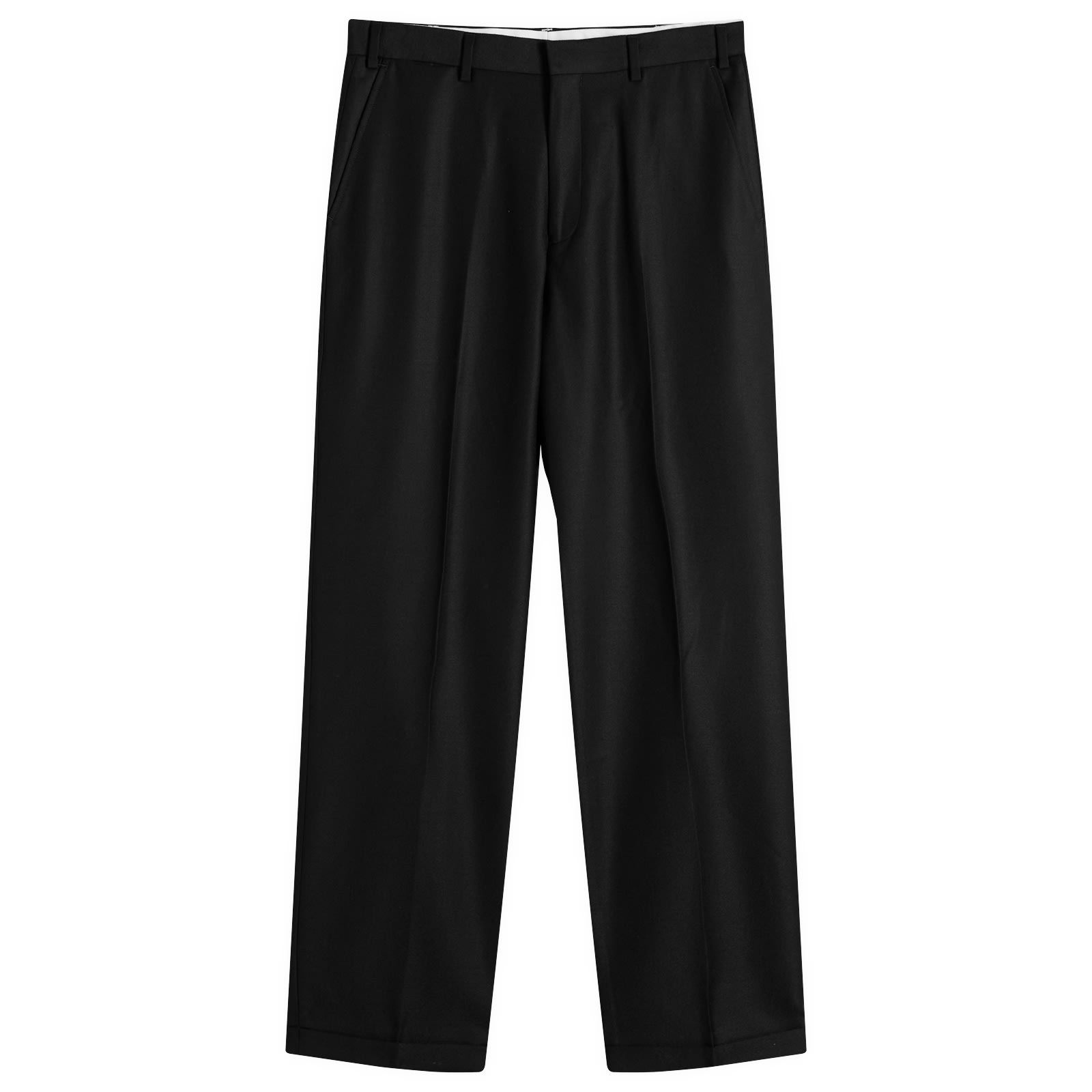 Carter Young Men’s Flat Front Trouser Black Ash Pinstripe