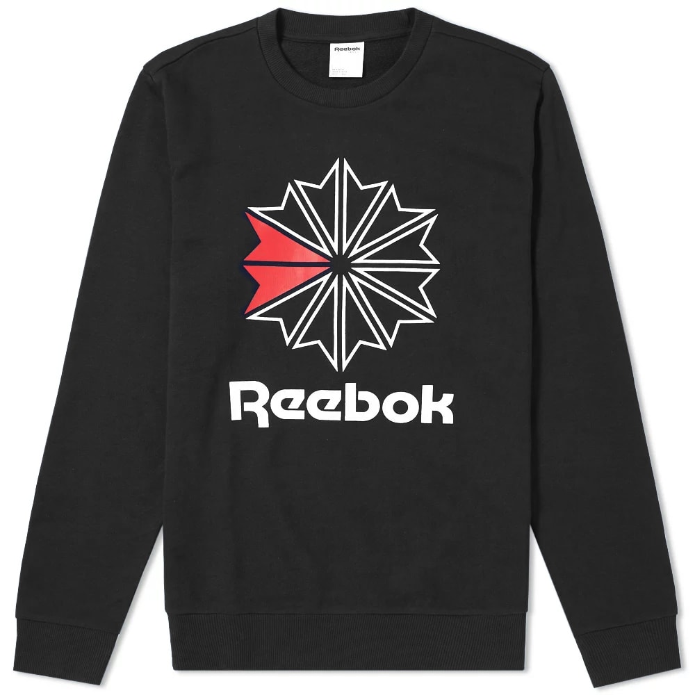 Reebok Retro Starcrest Crew Sweat Black & White | END. (KR)