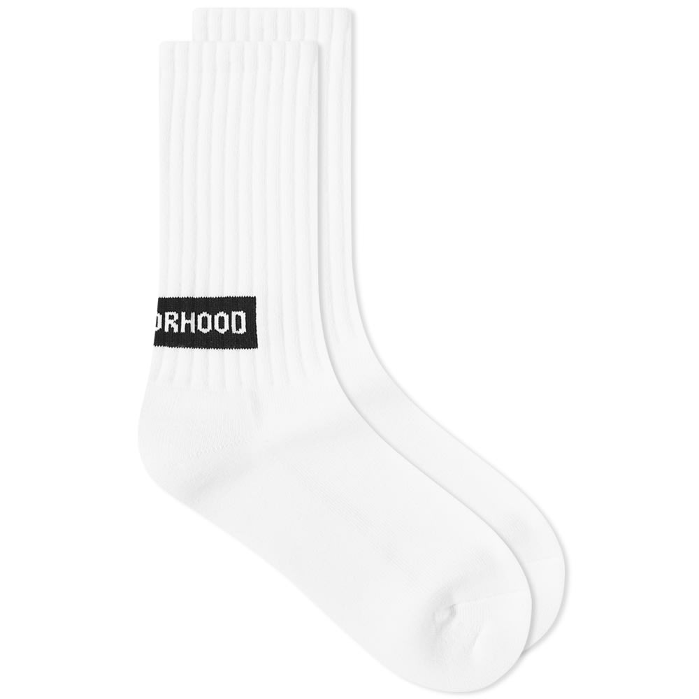 Neighborhood Logo Heel Sock White END. (GB)