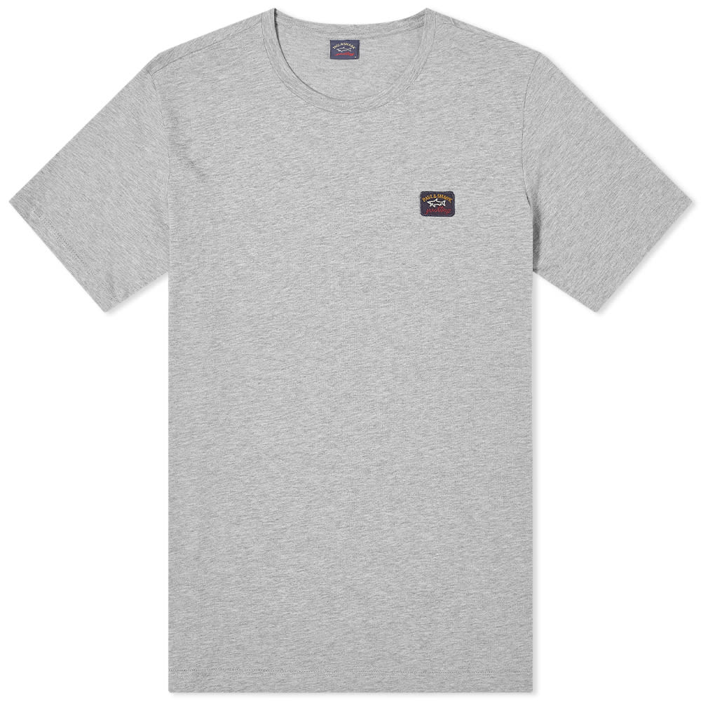 Subtly styled, this Paul & Shark logo tee is a comfortable base layer that will slot straight into your staple wardrobe. Comfortably cut from cotton, the Italian-made style is embellished with the appliquéd patch to the chest, paying homage to the luxury brand’s yachting history and giving the tee a final flourish.

100% Cotton
Ribbed Crewneck 
Appliqué Branding
Made in Italy