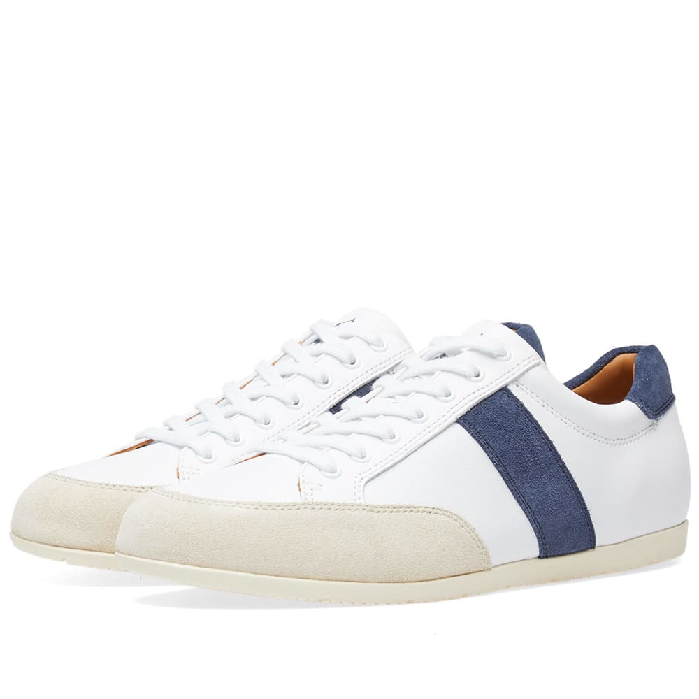 Polo Ralph Lauren Price Stripe Tennis Sneaker White, Indigo & Ivory thumbnail