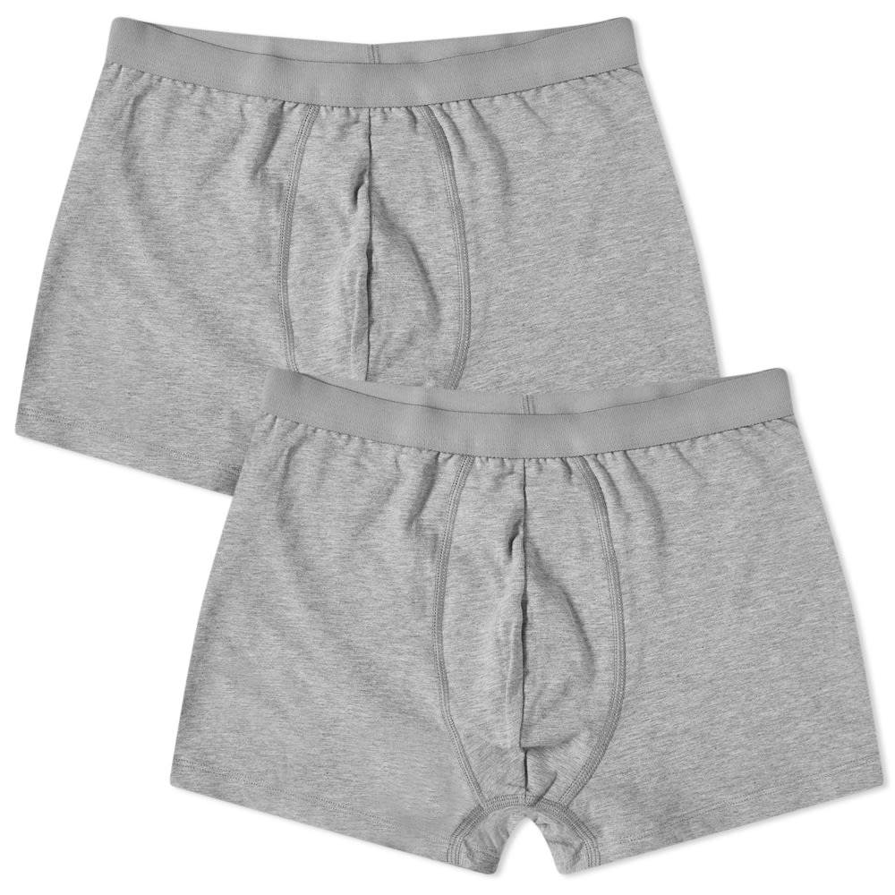 Organic Basics Organic Cotton Boxer Shorts 2 Pack Grey END.