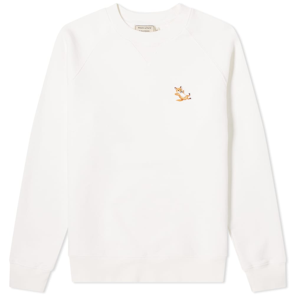 Maison Kitsuné Chillax Fox Patch Classic Crew Sweat Ecru