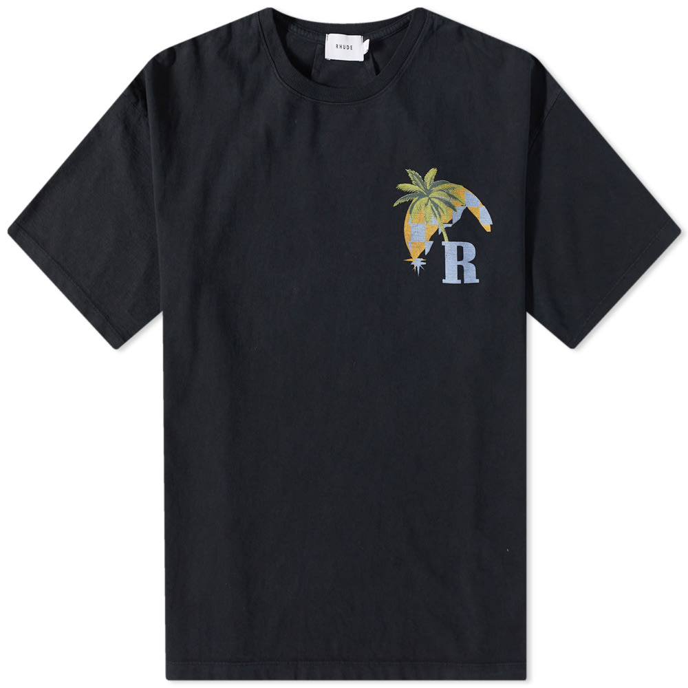 Rhude Moonlight Tropics Logo T-Shirt Vtg Black | END. (JP)