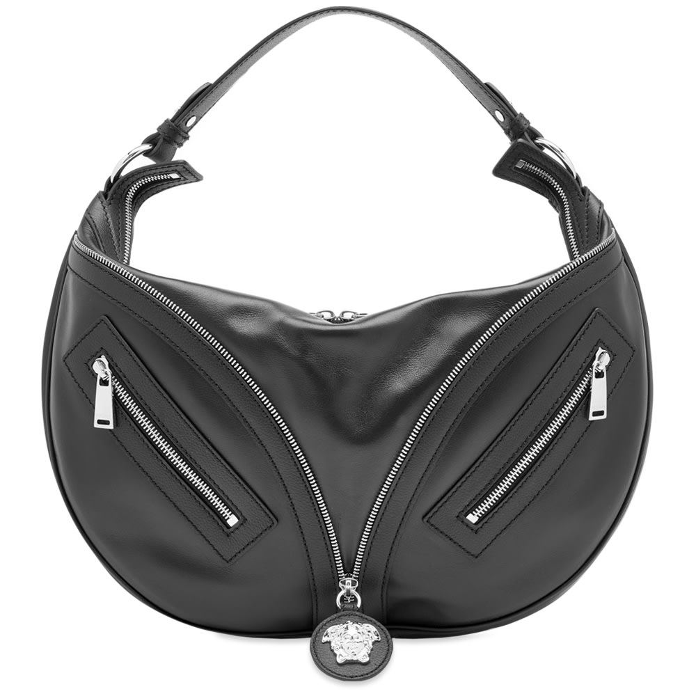 Versace Zip Shoulder Bag Black END.