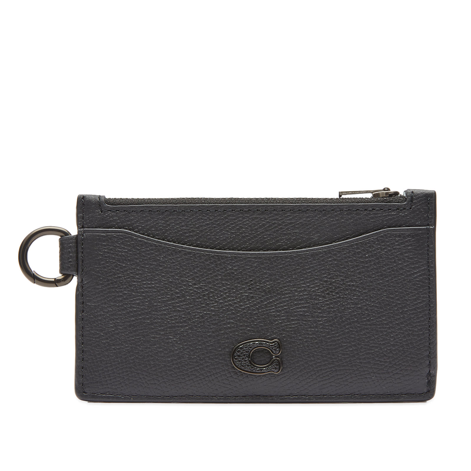 Coach Zip Cardholder Black Crossgrain Leather END.
