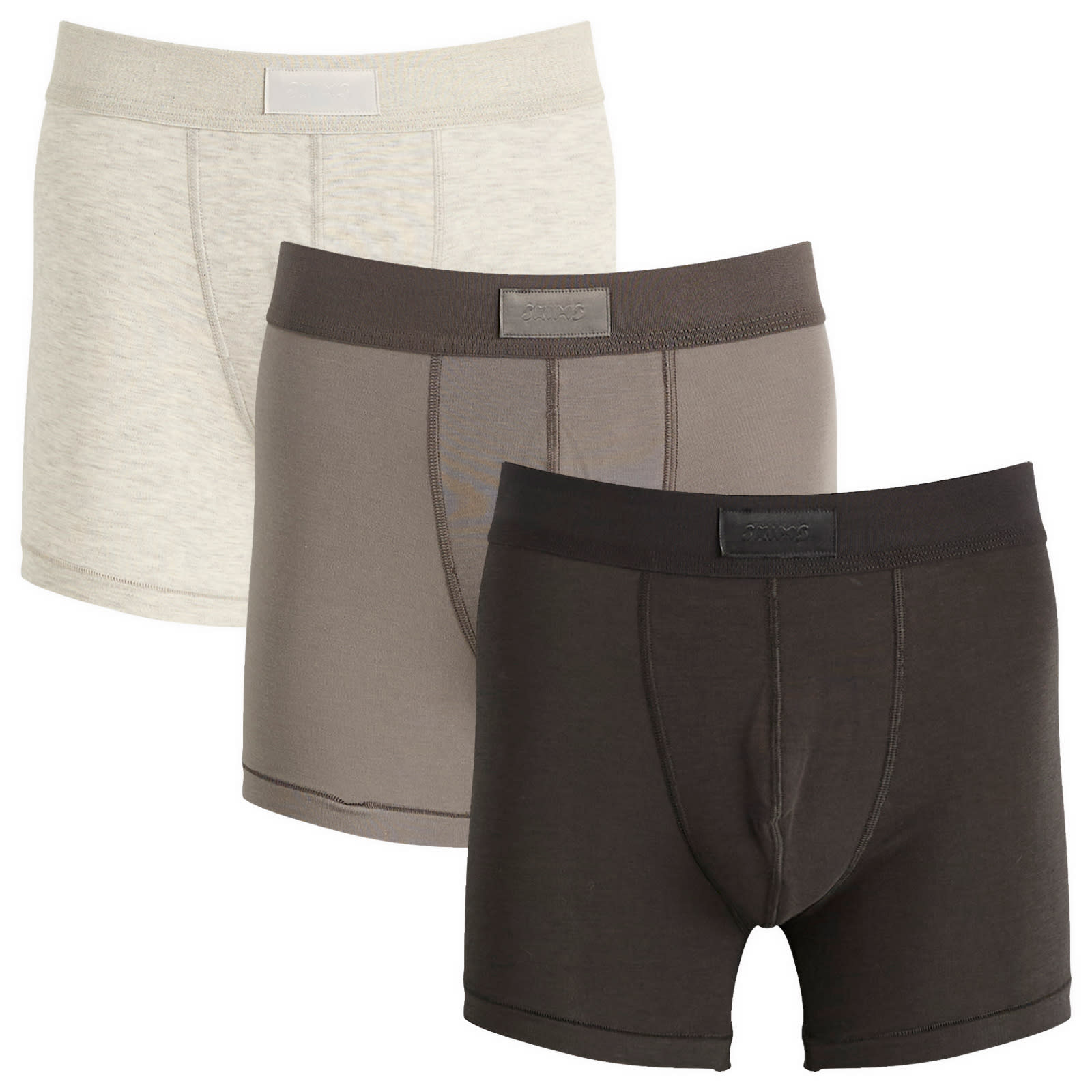 Skims Men's Heather Grey Cotton Boxer Brief 3"