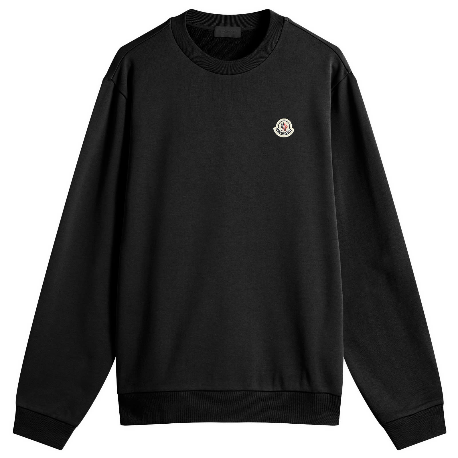 Moncler Men's Black Logo Cotton Sweatshirt Large