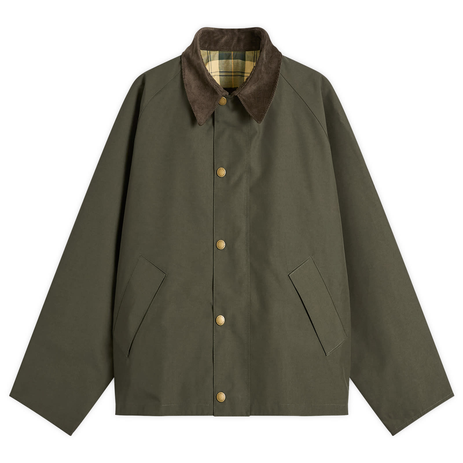 BARBOUR × SALON REVERSIBLE TRANSPORT 36 Barbour Men's OS Reversible Transporter Jacket in Ashpalt Grey Barbour
