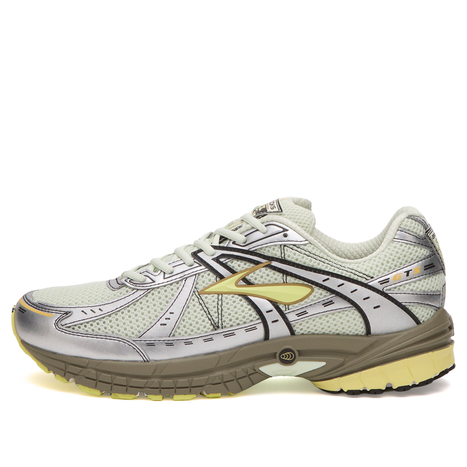 Brooks Men’s Adrenaline GTS 10 Sneaker Canary Green/Stone/Sunny Lime
