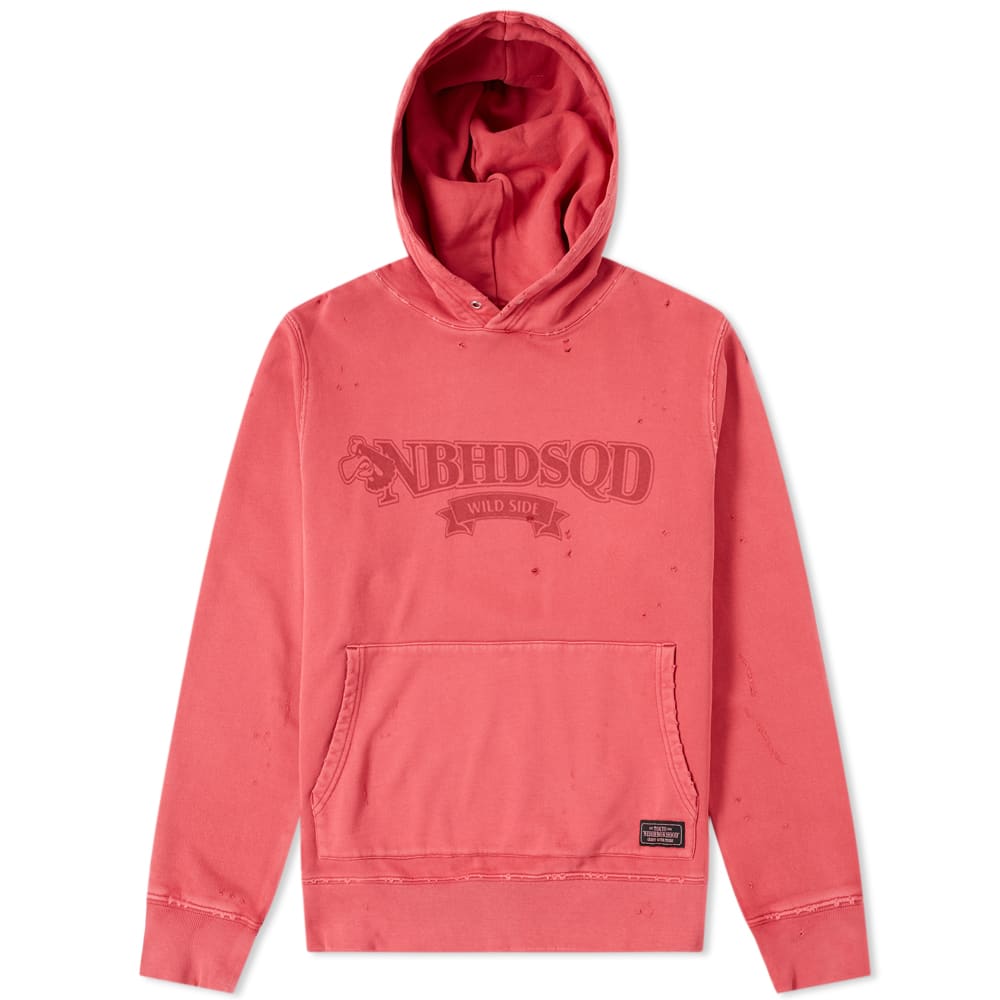 Conveying a classic collegiate cool, Neighborhood look towards a preppy sense of Americana with the wild side hoody. Cut from a faded red cotton with a soft handle, this pullover delivers a vintage sensibility, complete with a distressed appearance. Reminisce about your college days with this hoody from Shibuya’s finest and add a twist of distinctive streetwear style to your rotation.  

100% Cotton
Fleeceback Jersey
Distressed Appearance
Printed Branding
Kangaroo Pouch Pocket
Woven Brand Patch
Ribbed Cuffs & Hem