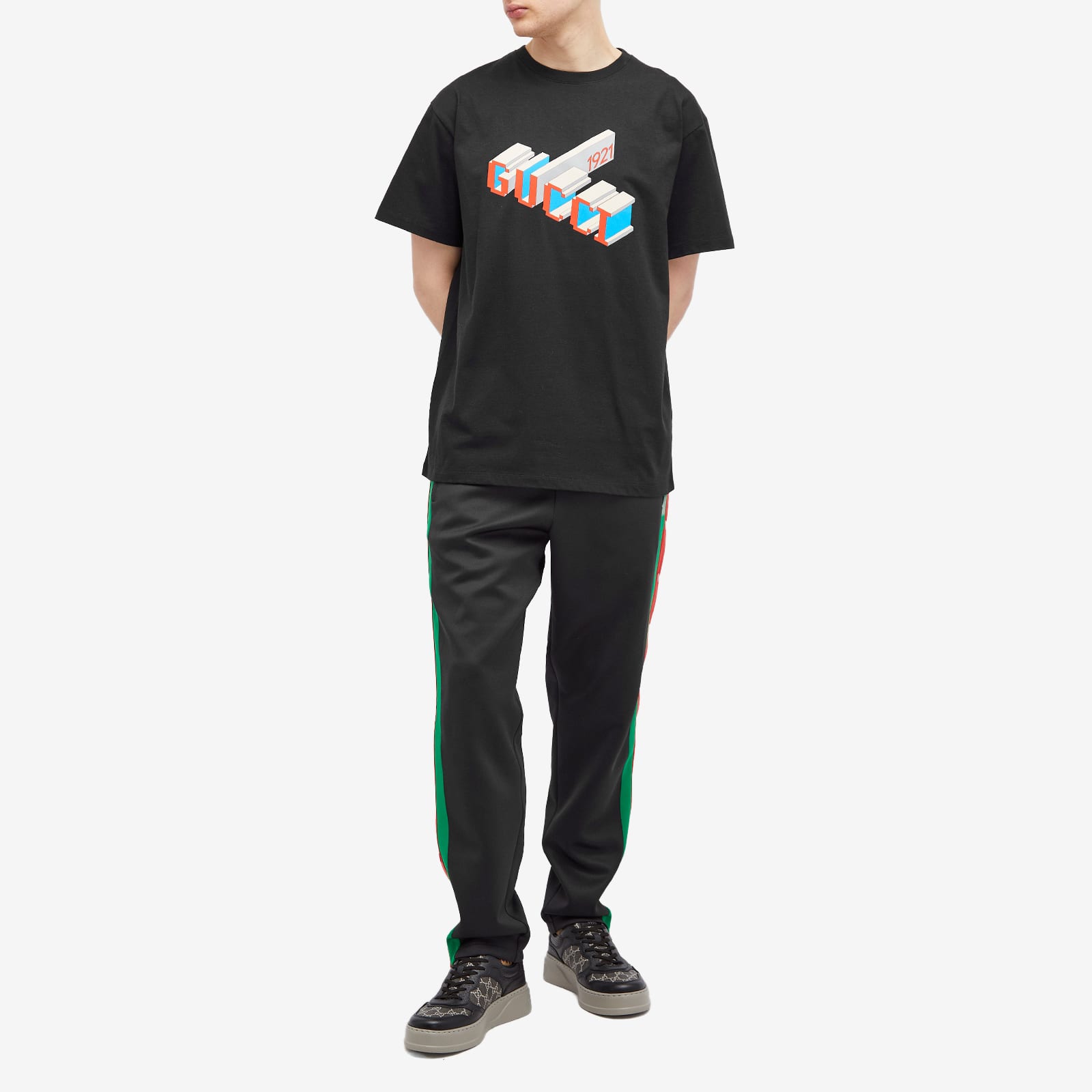 Gucci Men's 3D 1921 Print T-Shirt Black | 771758-XJF69-1152