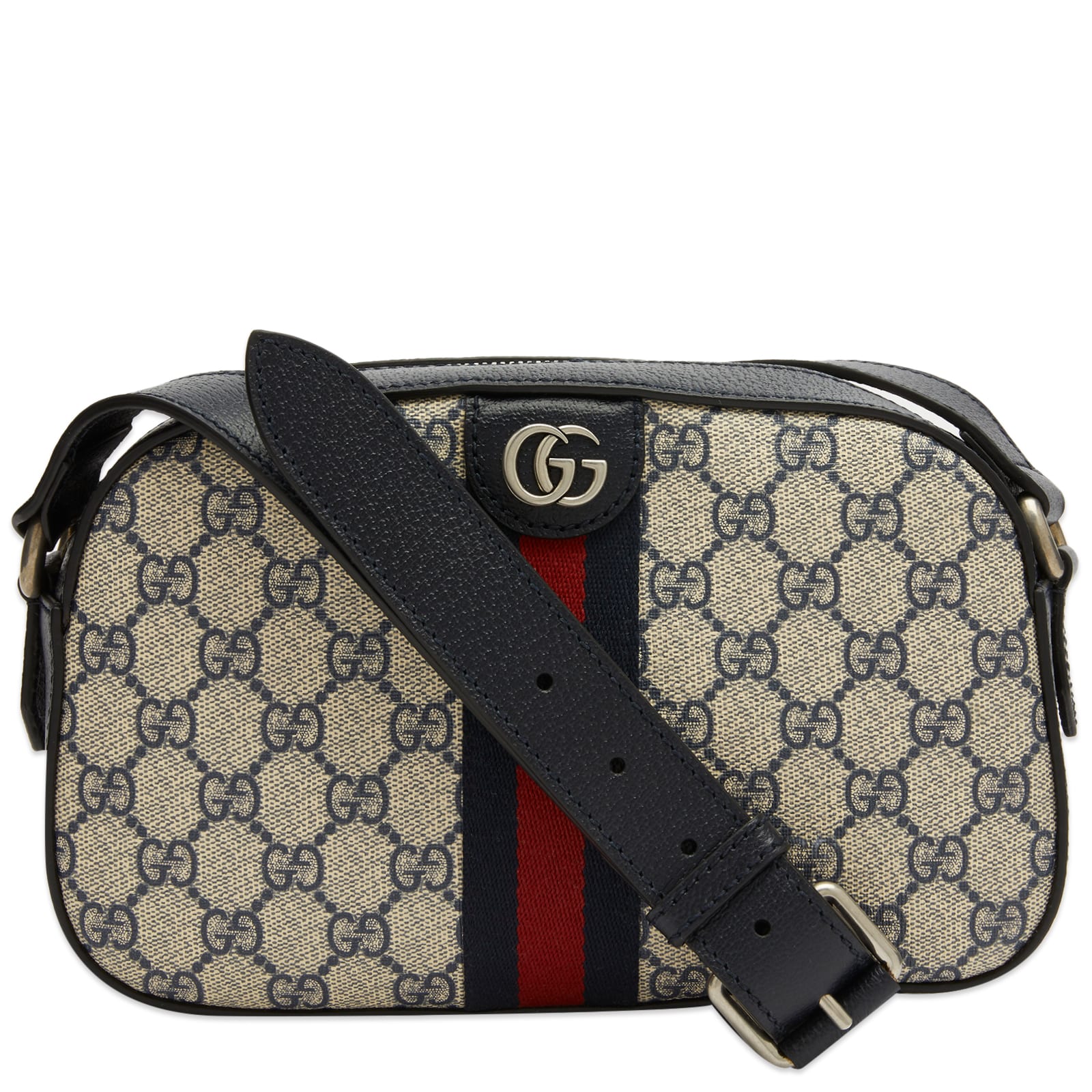 Gucci Men's GG Supreme Cross Body Bag Black - Curated Menswear