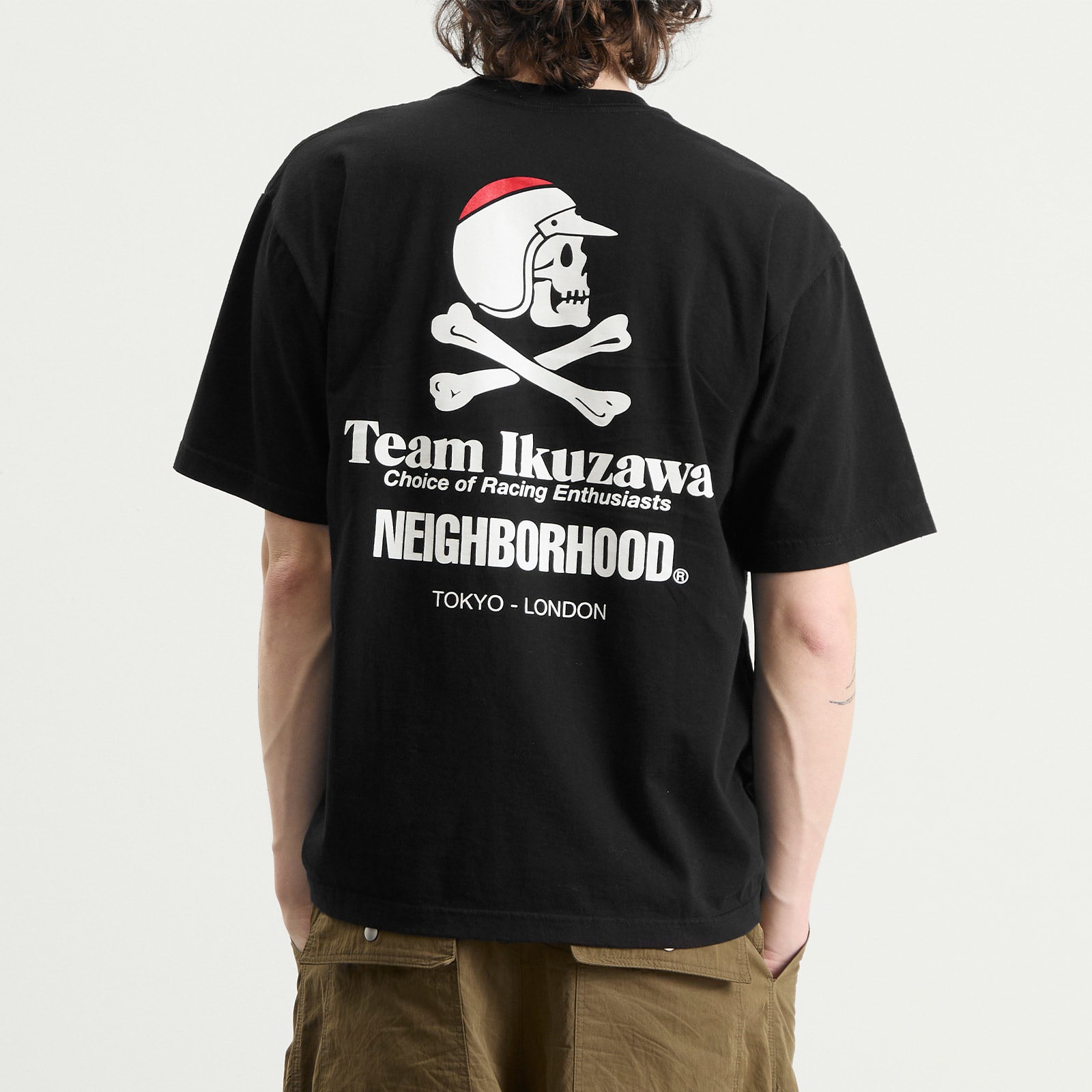 Team Ikuzawa Men's x Neighborhood T-Shirt Black | 261PCTIN-ST01S