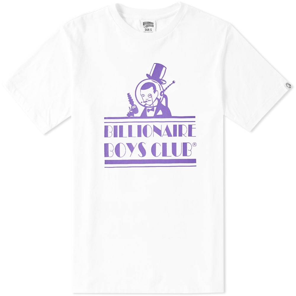 The brainchild of Pharrell Williams and Japanese design star, Nigo, Billionaire Boys Club is a top name in the world of premium streetwear.
The Gentleman Straight Logo Tee comes cut from pure cotton and is decorated to the front with a contrasting lab based graphic and to the back with a this brands recognisable logo. A ribbed crew neckline and a woven logo tab to the sleeve neatly finish this piece. 

100% Cotton
Screen Printed Graphic to the Chest
Crew Neckline
Woven Logo Tab to the Sleeve
