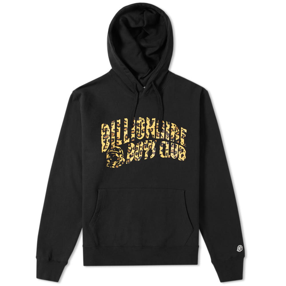 Masters of producing graphically balanced pieces, Japanese brand Billionaire Boys Club continue to create wearable pieces season after season. Launched by US musician Pharrell Williams and Japanese designer Nigo, this is a brand that thrives on bold and bright motifs.
The Leopard Arch Logo Hoody comes cut from a pure cotton and is styled classically with a drawstring adjustable hood, ribbed finishes and a kangaroo pocket to the front. Vibrant leopard prints adorn the front and back of this casual piece, boldly reinforcing this collections summer ready vibes. 

100% Cotton
Kangaroo Pocket to the Front 
Ribbed Cuffs & Hemline 
Appliqued Patch to the Sleeve
Drawstring Adjustable Hood
Leopard Print Decoration to the Front & Back