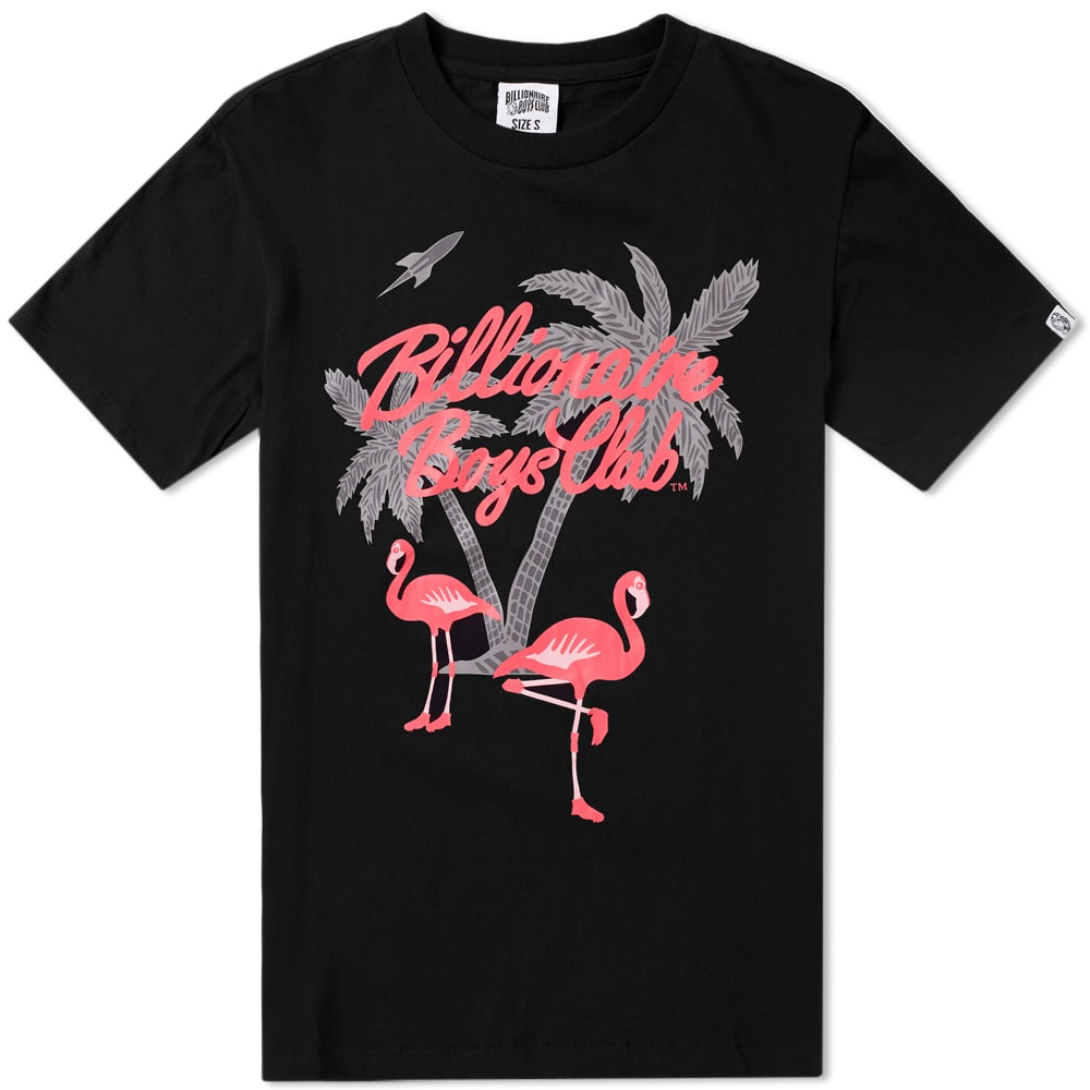 Billionaire Boys Club delivers a summer ready collection this season. Showcasing a vibrant and tropical print to the chest, the Paradise Script Logo Tee comes cut from pure cotton and is finished neatly with a ribbed crew neckline and a woven logo tab to the sleeve.

100% Cotton
Screen Printed Design to the Chest
Space Man Logo to the Back
Crew Neckline
Woven Logo Tab to the Sleeve