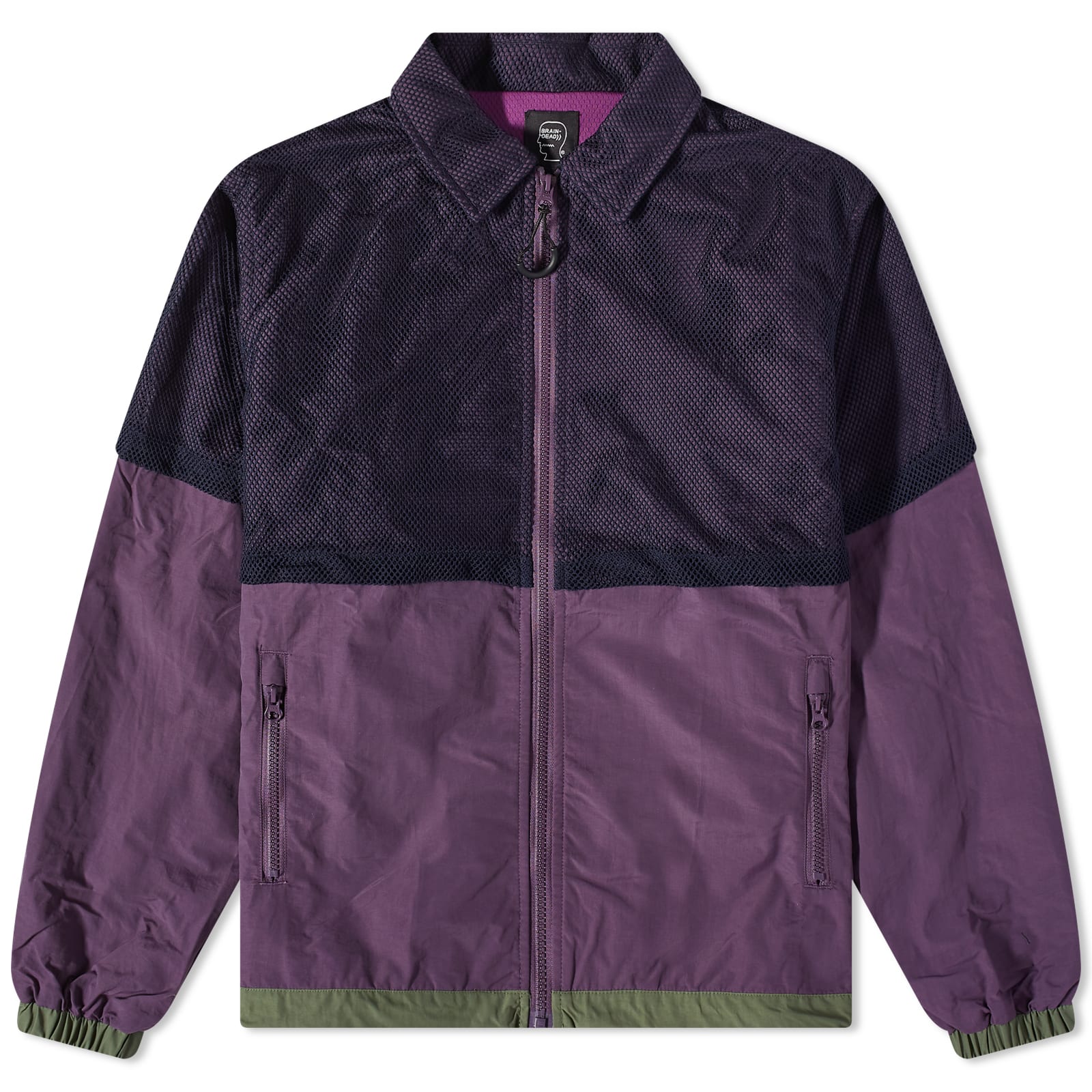 Brain Dead Roll Cast Mesh Overlay Fishing Jacket Egglplant | END. (DE)