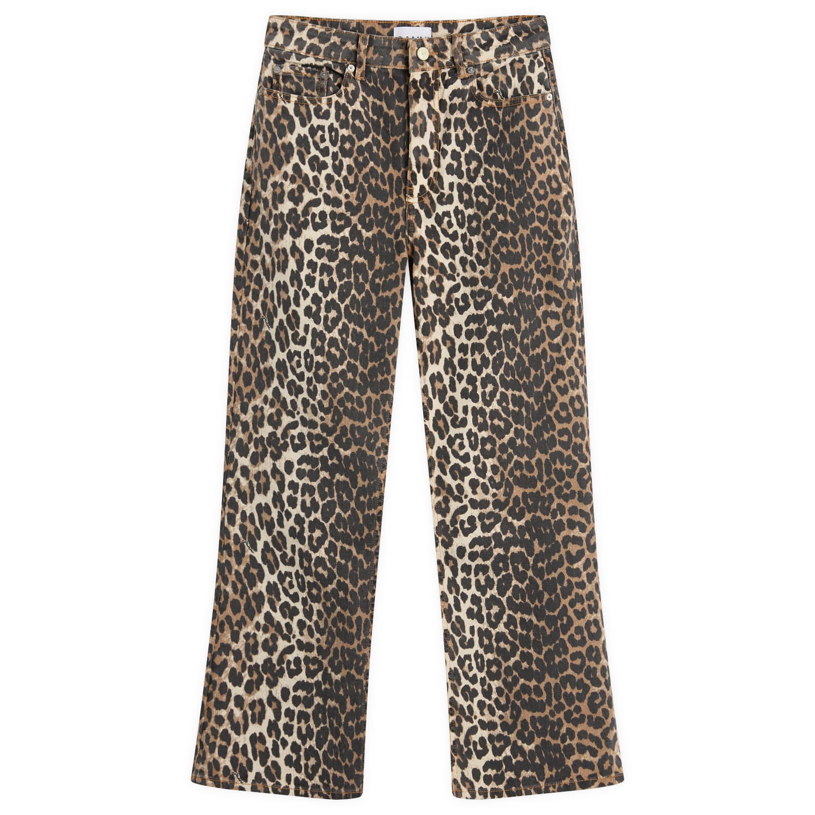 デニム・ジーパン GANNI Leopard Print Flare Jeans GANNI Leopard Print Flare Jeans Leopard | END. (US)