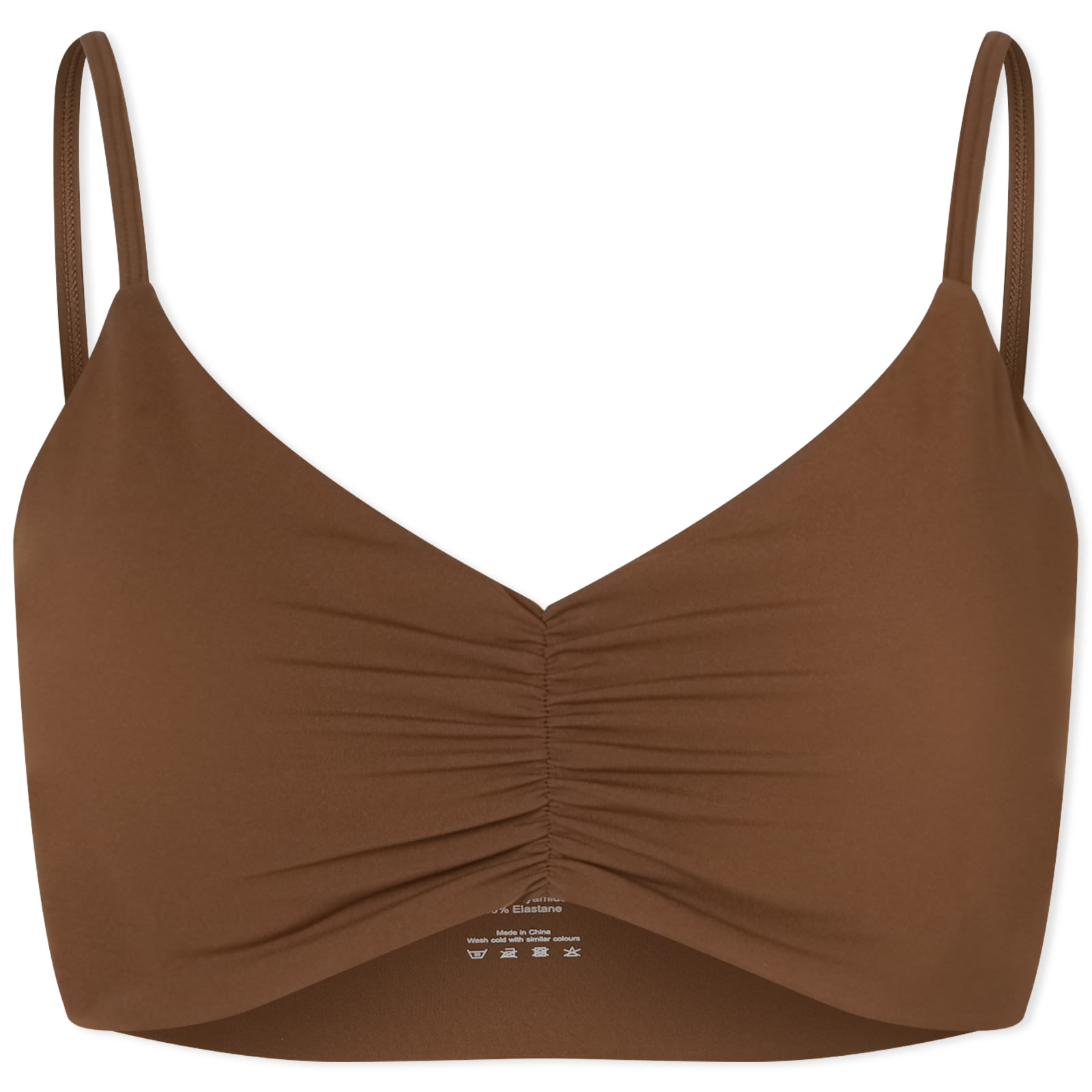 Adanola Ultimate Ruched Front Sports Bra Chocolate Brown END. (GB)