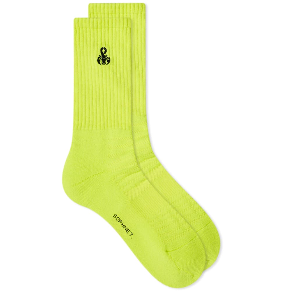 Ensuring you’re street-ready from head to toe, SOPHNET. delivers these simple socks into their latest collection of must-haves. Crafted from a comfortable cotton blend, the socks boast ribbed trims for a secure fit and come detailed with the brand’s signature scorpion embroidered at the cuff.   70% Cotton, 30% Acrylic Ribbed Cuffs Scorpion Embroidery Reinforced Heel & Toe
