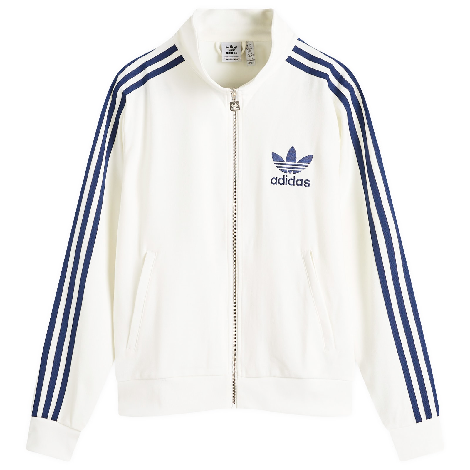 Tシャツ・カットソー [Adidas] Originals Beckenbauer Crepe Track Top Off White Adidas Beckenbauer Crepe Track Top Off White Dark Blue | END