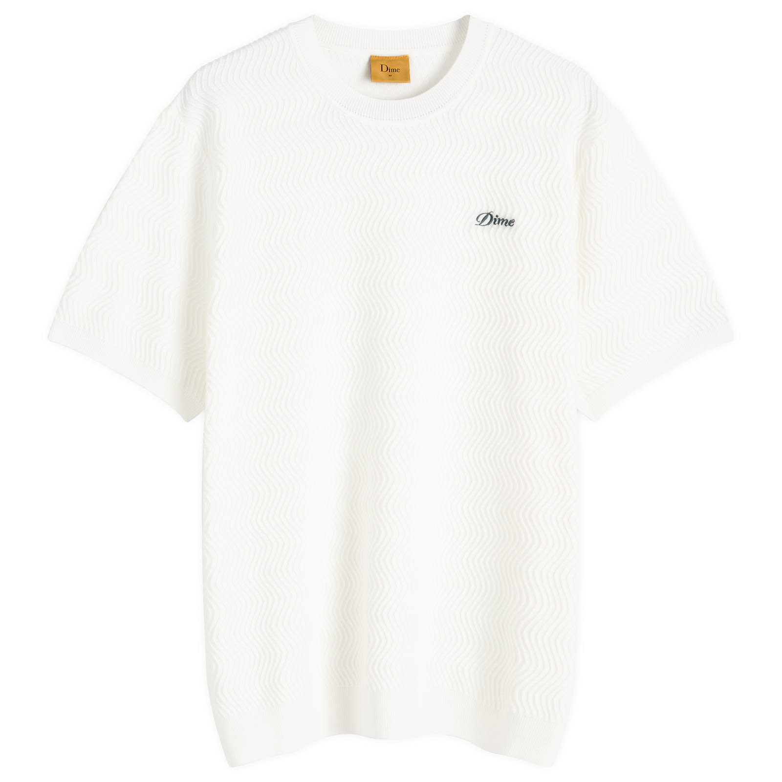 【DIME】Wave Knit SS Shirt / Ivory Dime Wave Knit T-Shirt Ivory | END. (AR)