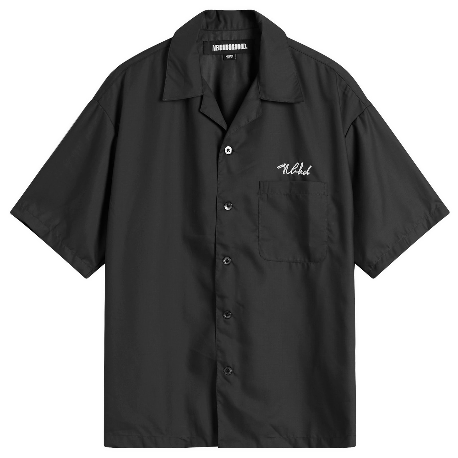 Neighborhood Men's Anchor Hawaiian Shirt Black - Curated