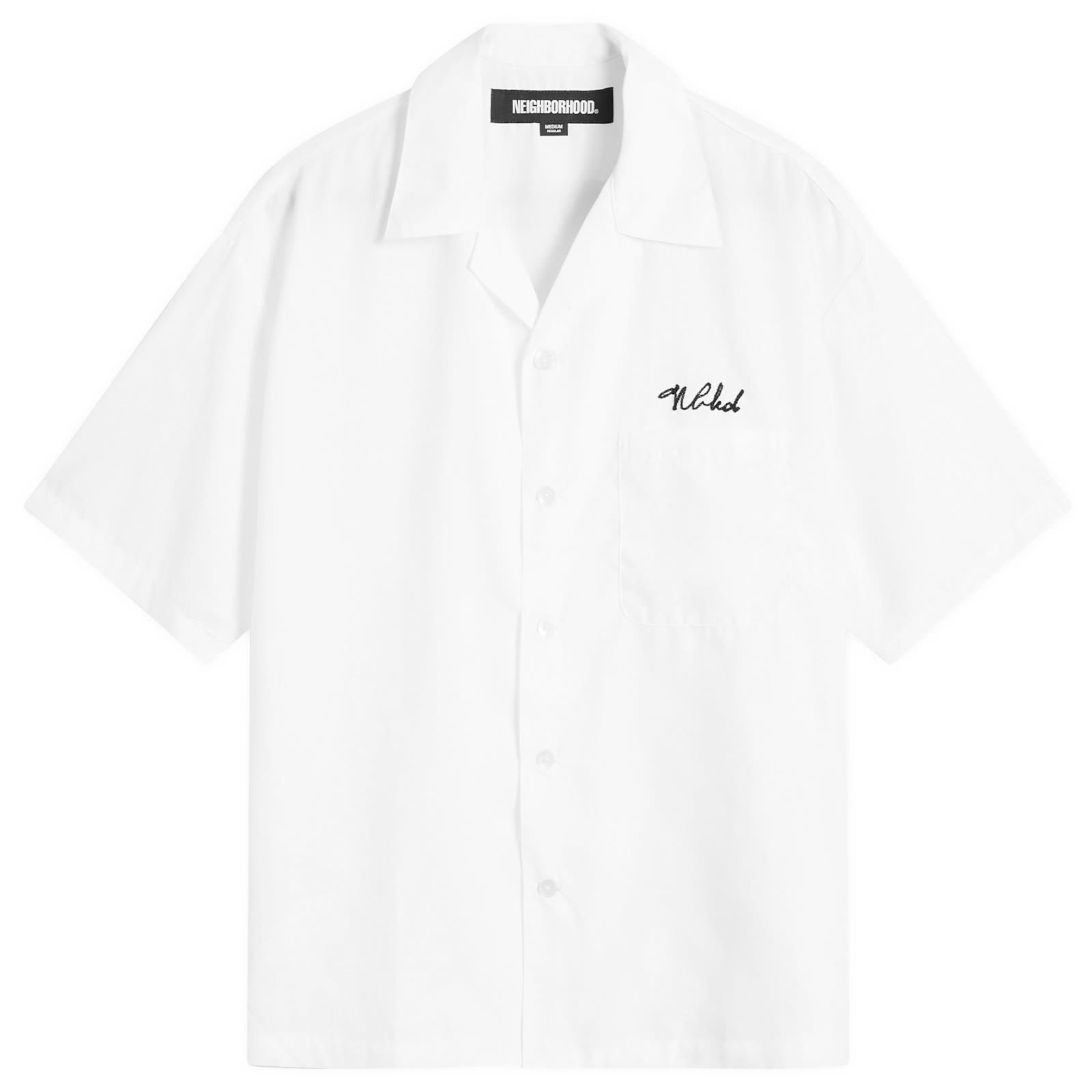 Neighborhood Men's Solid Hawaiian Shirt White - Curated Menswear