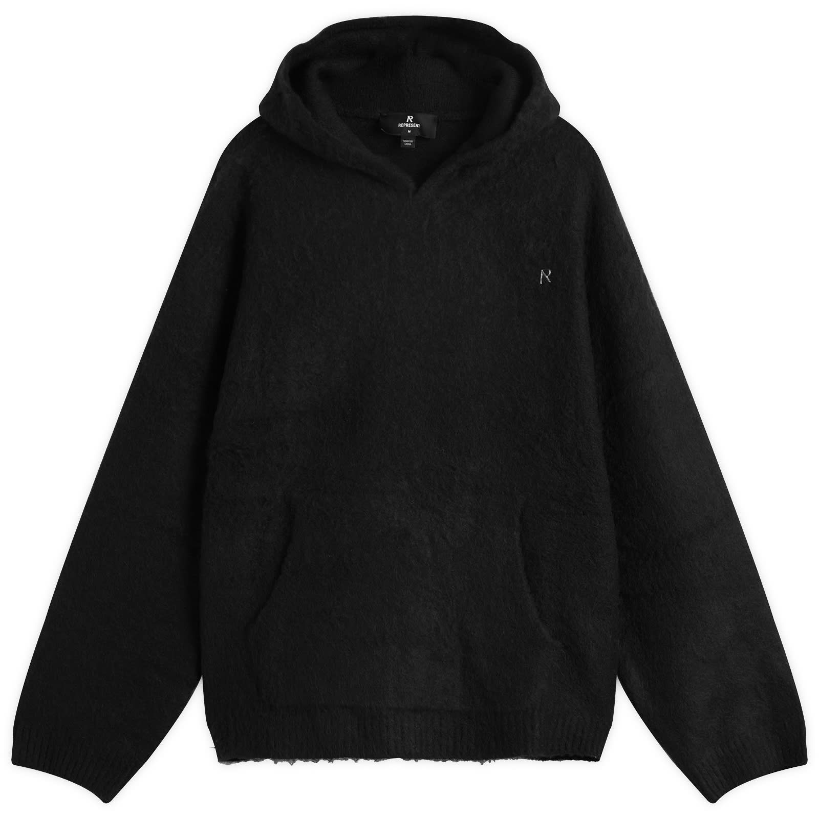 Represent Men’s Textured Borg Hoodie Jet Black