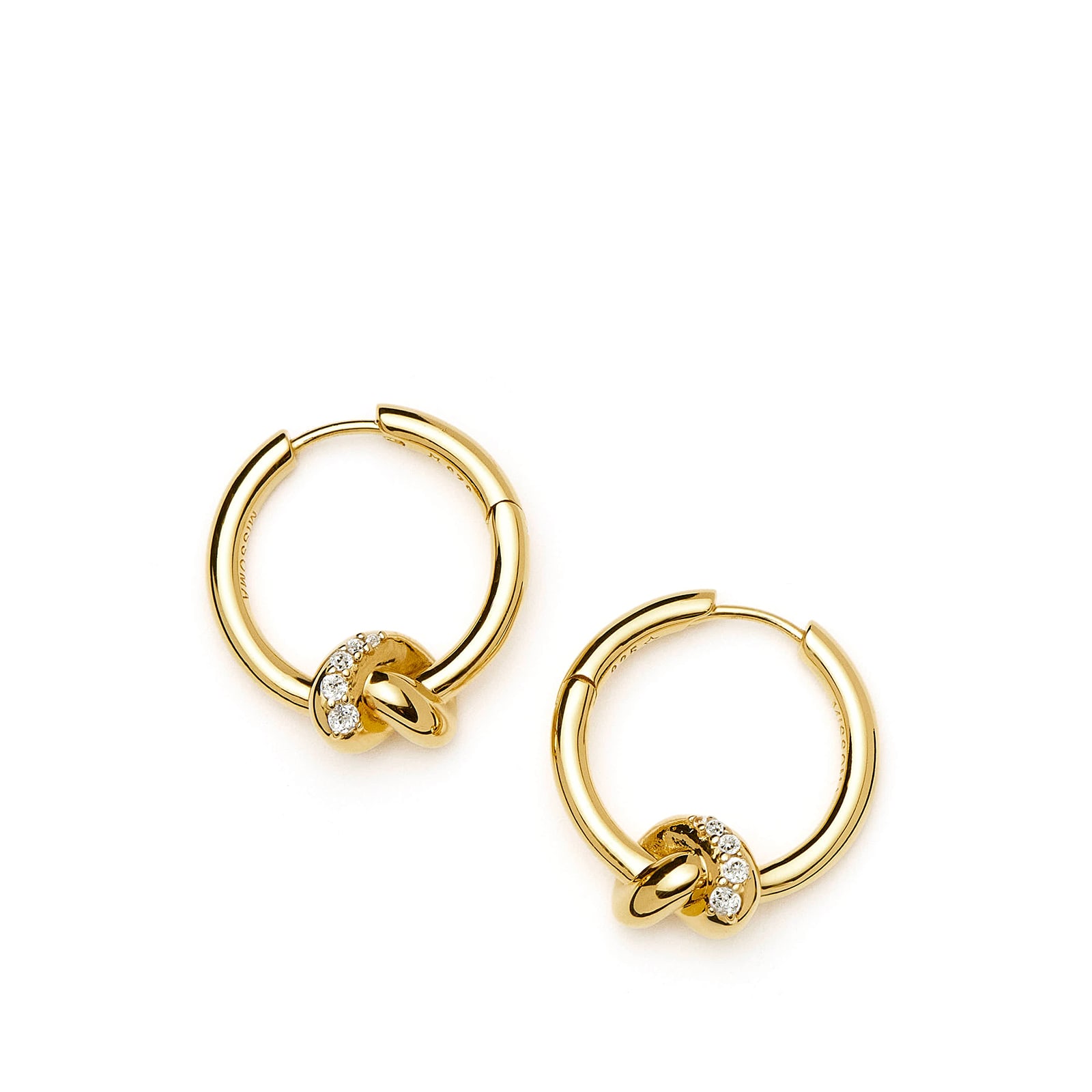 Missoma x Lucy Williams Pave Knot Small Hoop Earrings Gold Missoma x Lucy Williams Pave Knot Small Hoop Earrings Gold