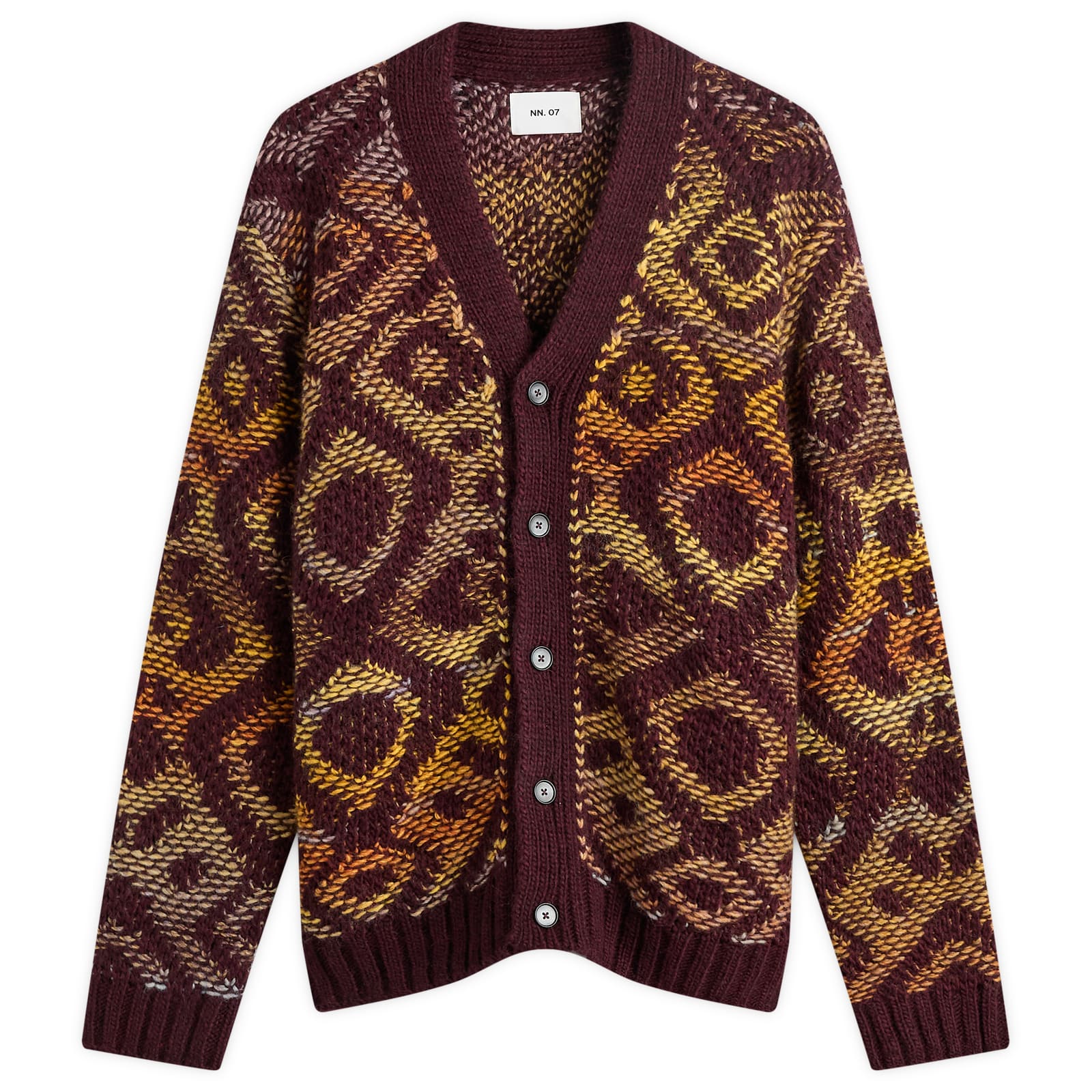NN07 Men’s Viggo Cardigan Wine Red