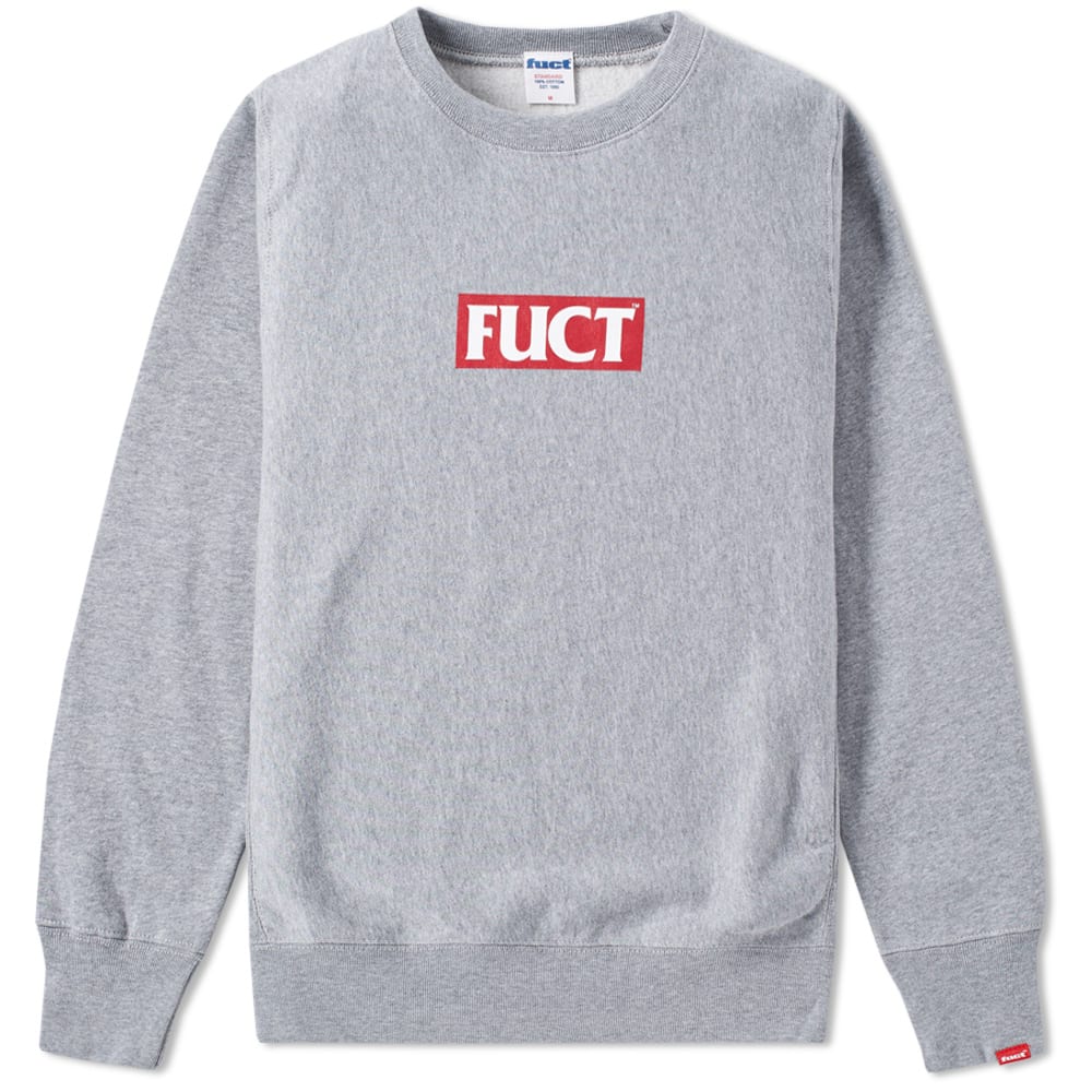 Eric Brunetti's FUCT SSDD label debuts at END. with its AW16 collection, an offering of pieces specifically designed for the streets with a distinct nod to classic workwear styles.Starting with the absolute basics, FUCT SSDD offer up this rendition of the crew sweat. The FUCT logo features prominently to the chest whilst a ribbed crew neck, cuffs and hem round out the design.

100% Cotton
Graphic Logo Print
Ribbed Cuffs & Hem