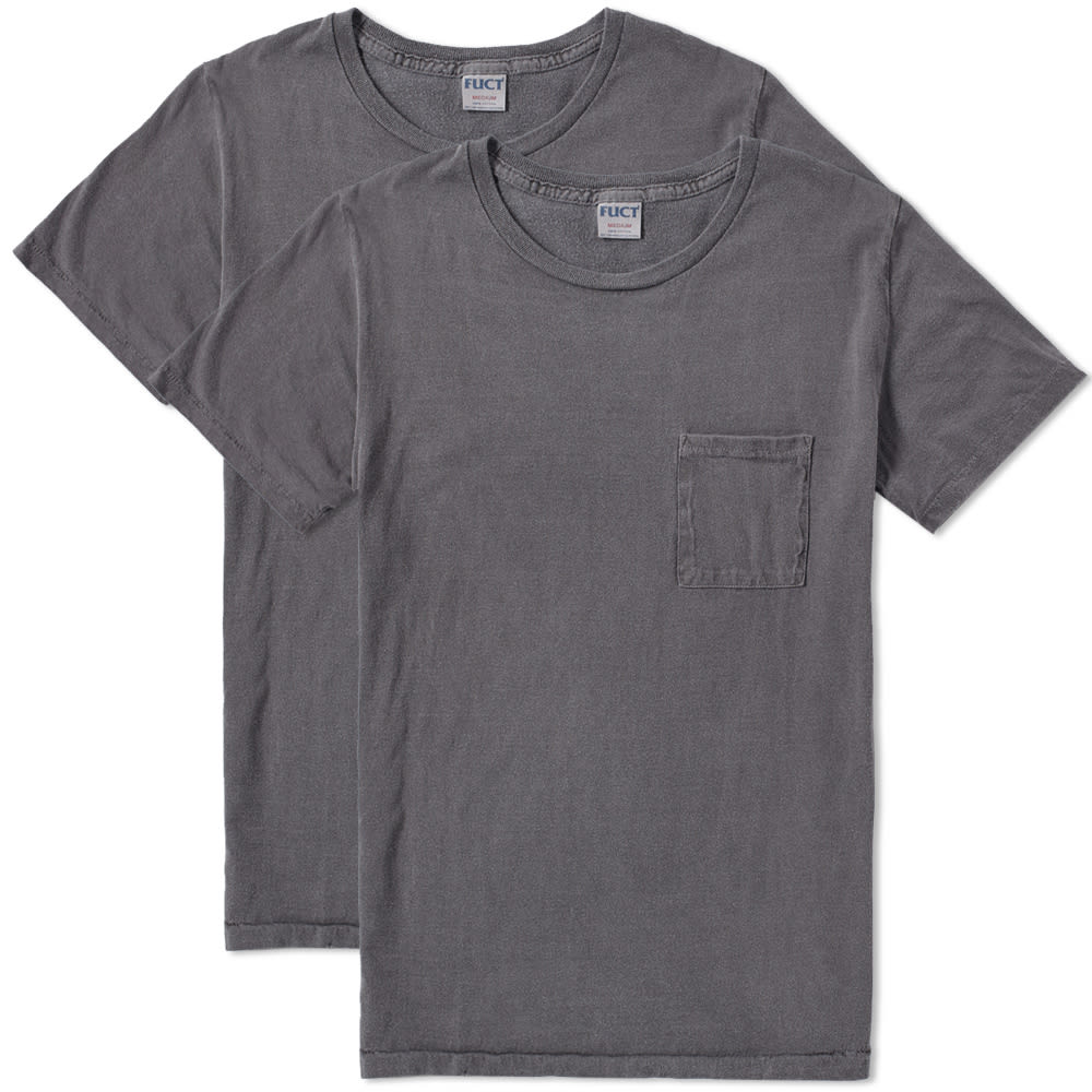 Eric Brunetti's FUCT SSDD label debuts at END. with its AW16 collection, an offering of pieces specifically designed for the streets with a distinct nod to classic workwear styles.Starting with the absolute basics, FUCT SSDD offer up this two pack of premium cotton tees, styled with a patch pocket to the chest and a simple ribbed crew neck.

100% Cotton
Ribbed Crew Neck
Patch Pocket To Chest
Woven Tag To Hem