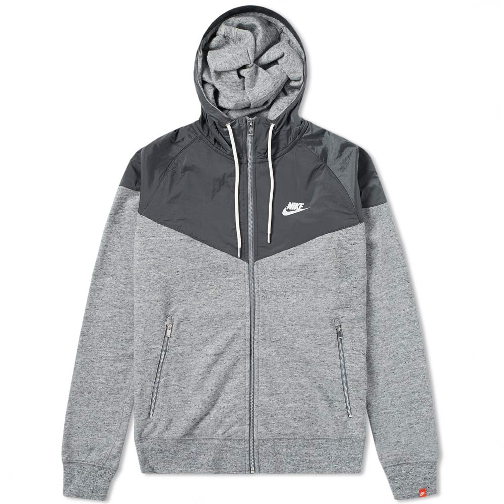 Nike Windrunner Zip Hoody Cool Grey & Carbon Heather | END. (US)