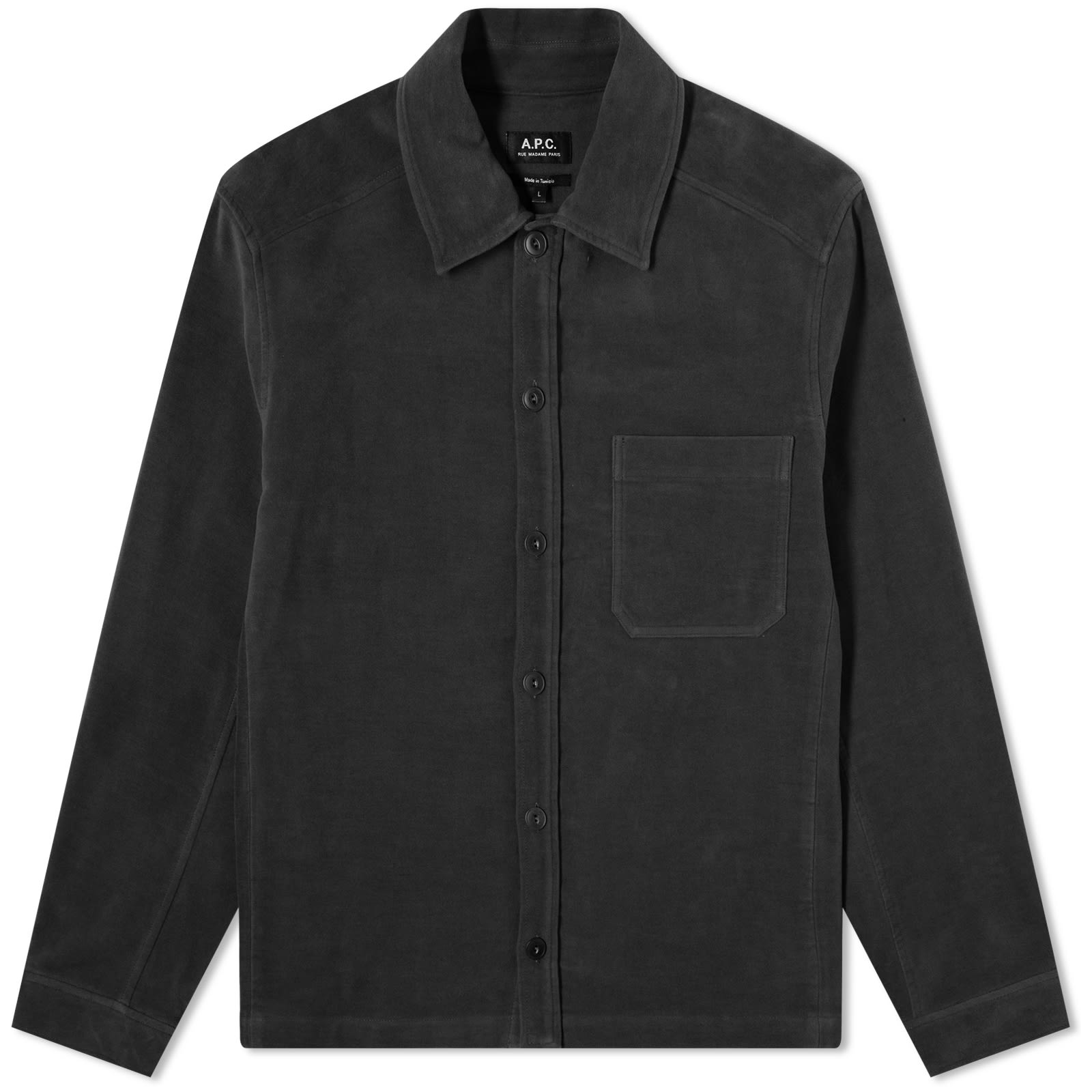 A.P.C. Adrien Moleskin Overshirt Black | END. (AR)