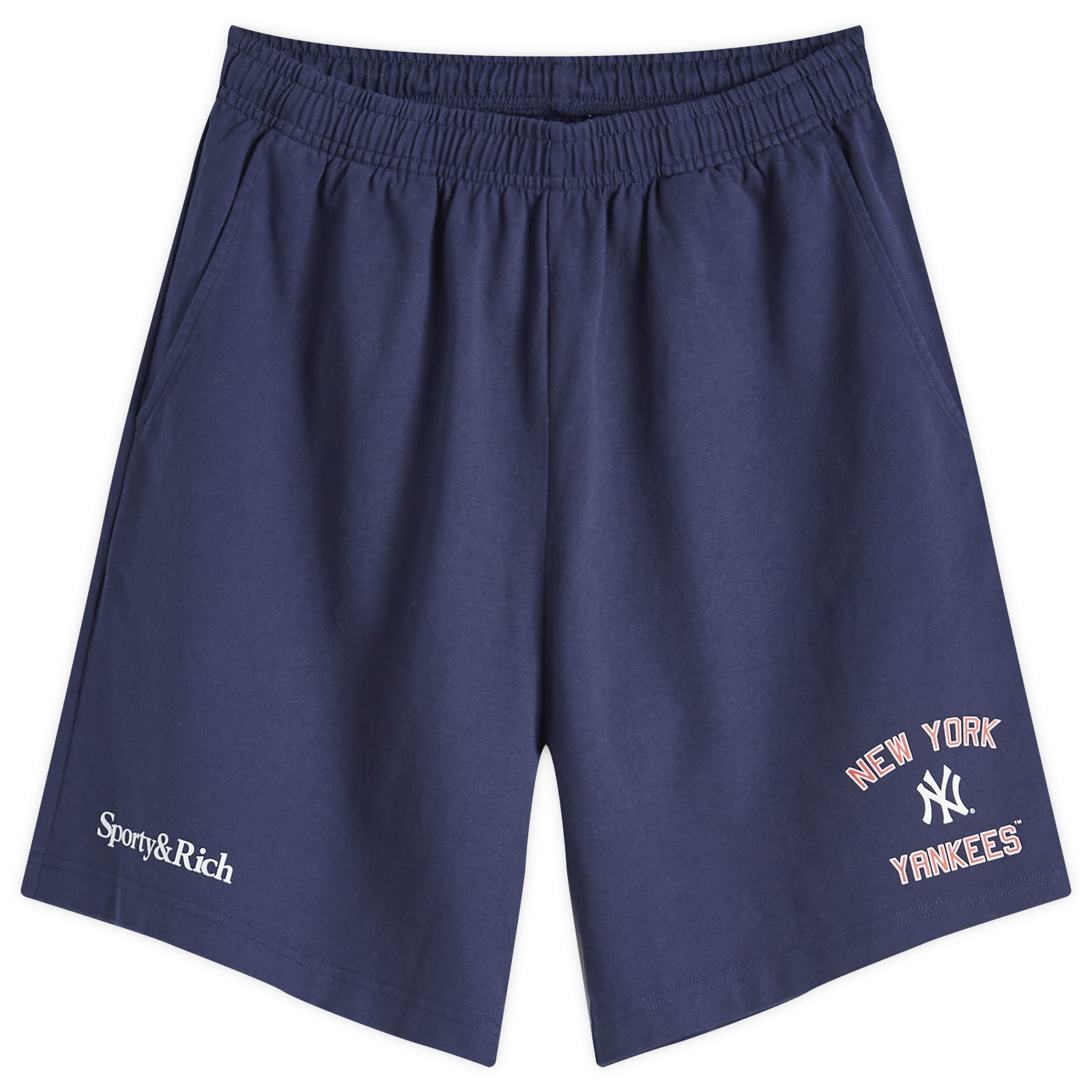 adidas sporty&rich ネイビー ショーツ　XS Sporty & Rich Home Run Gym Short Navy White | END. (AR)