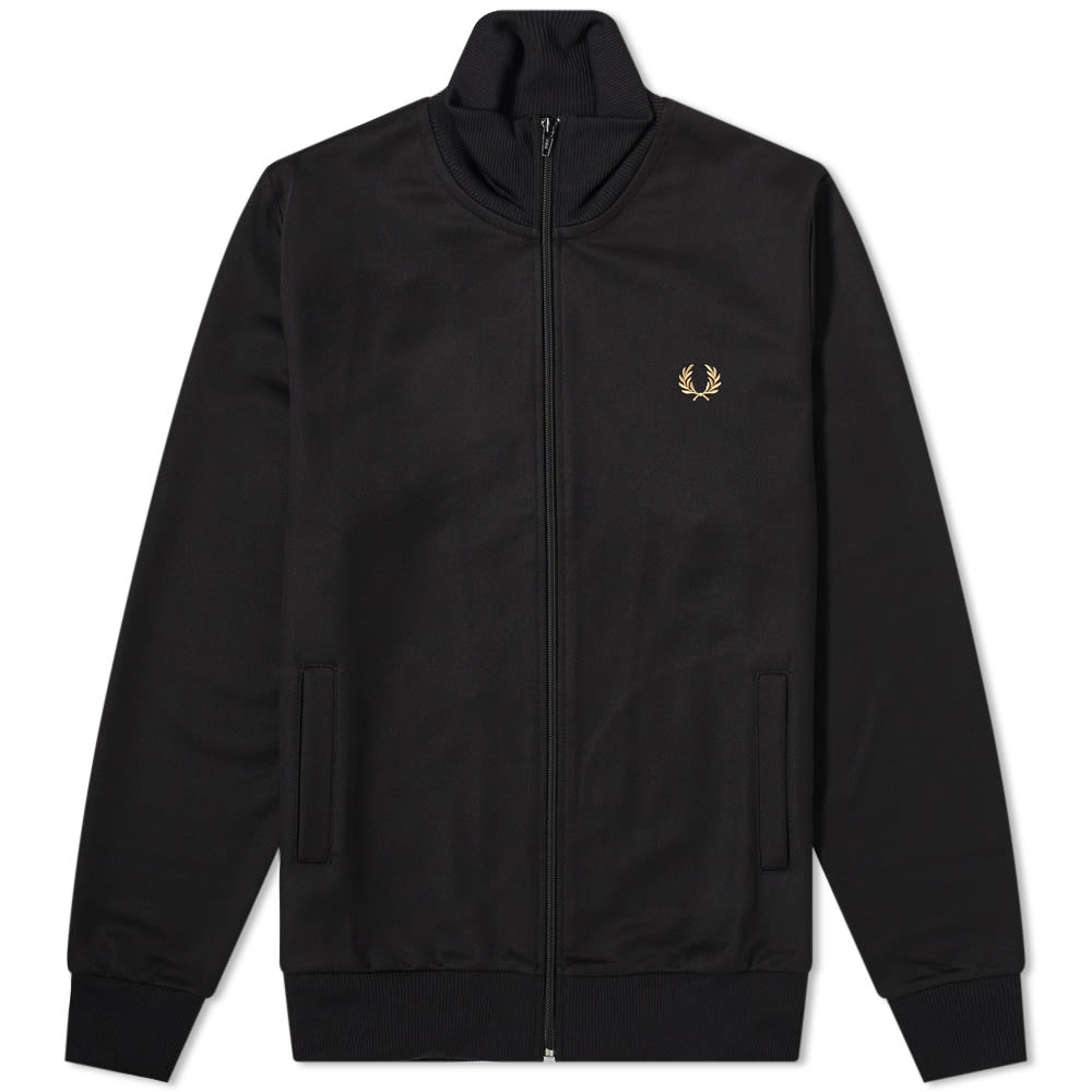 Fred Perry Embroidered Track Jacket Black | END.