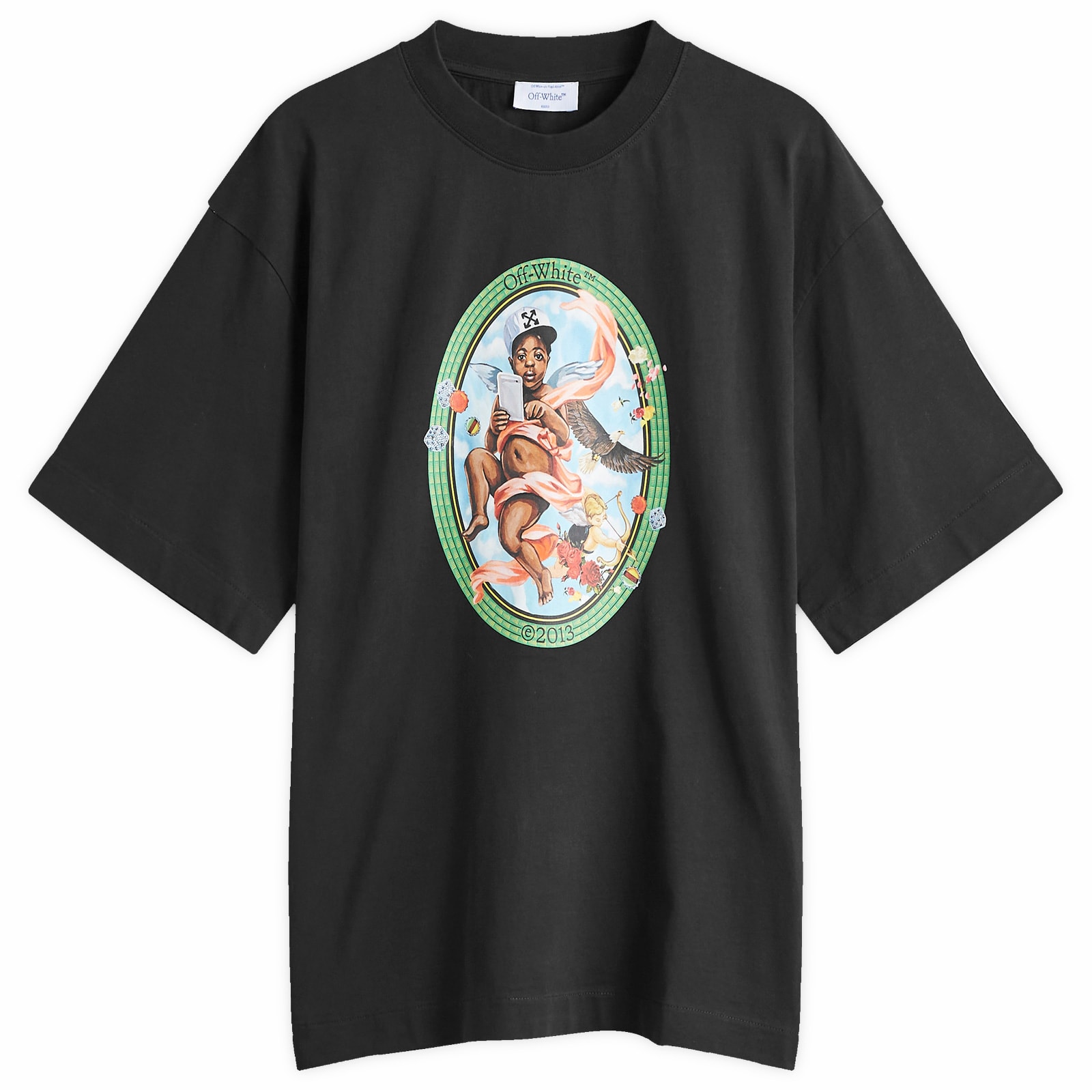 ★国内在庫切れ★【Off-White】FRESCO OVAL SKATE T-SHIRT Off-White Fresco Oval Skate T-Shirt Black & White | END. (AR)