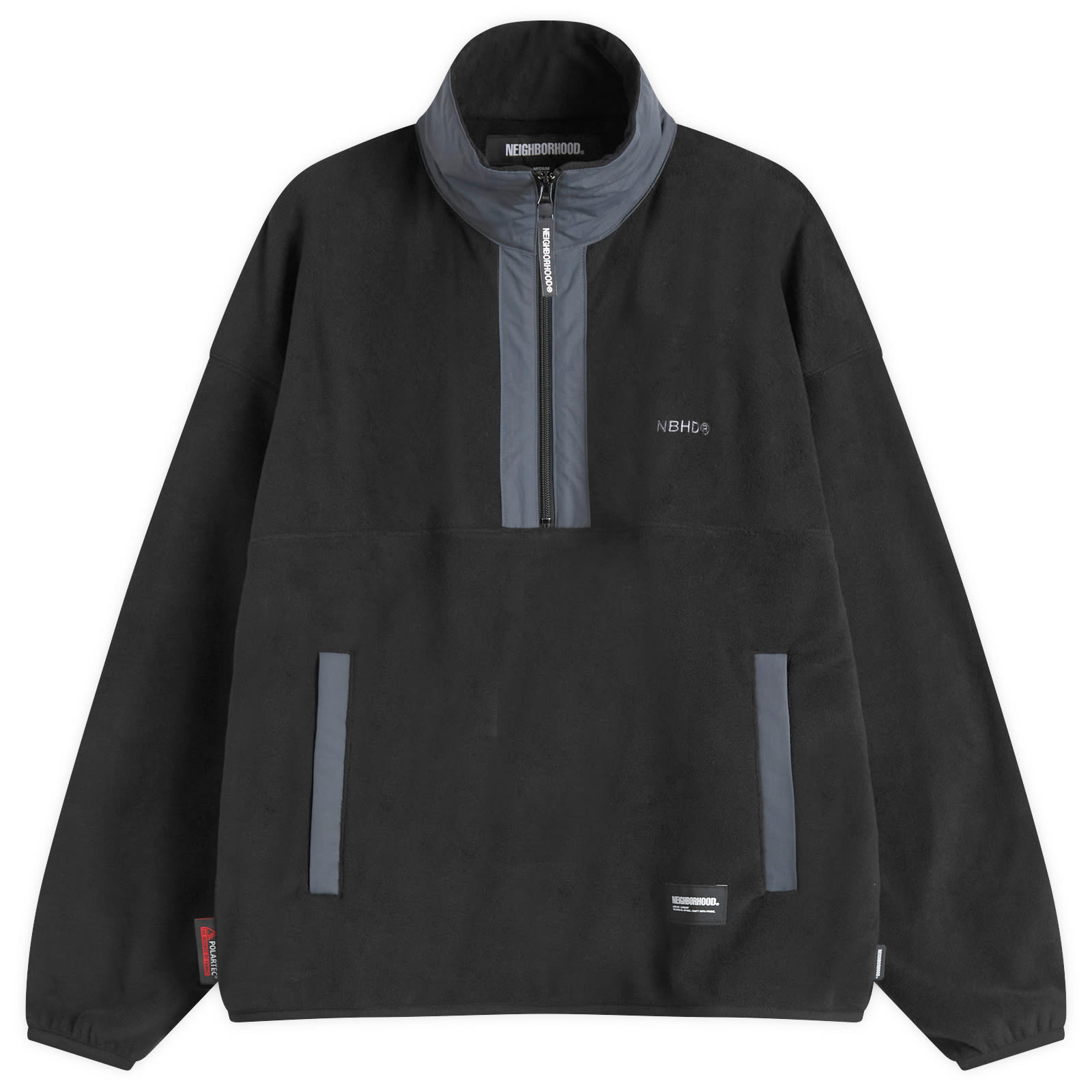 【NEIGHBORHOOD】FLEECE HALF ZIP PULLOVER LS Neighborhood Fleece Half Zip Pullover Black | END. (US)