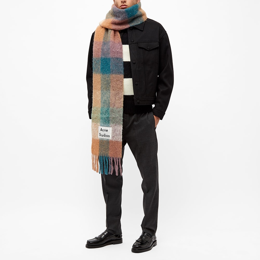 Acne studios vally check scarf clearance
