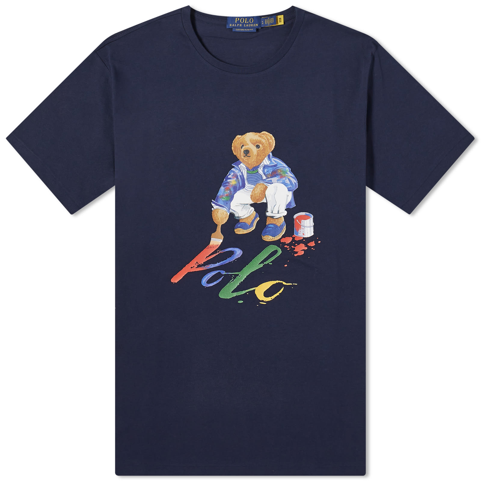 Polo Ralph Lauren Painting Bear TShirt Cruise Navy END. (GB)